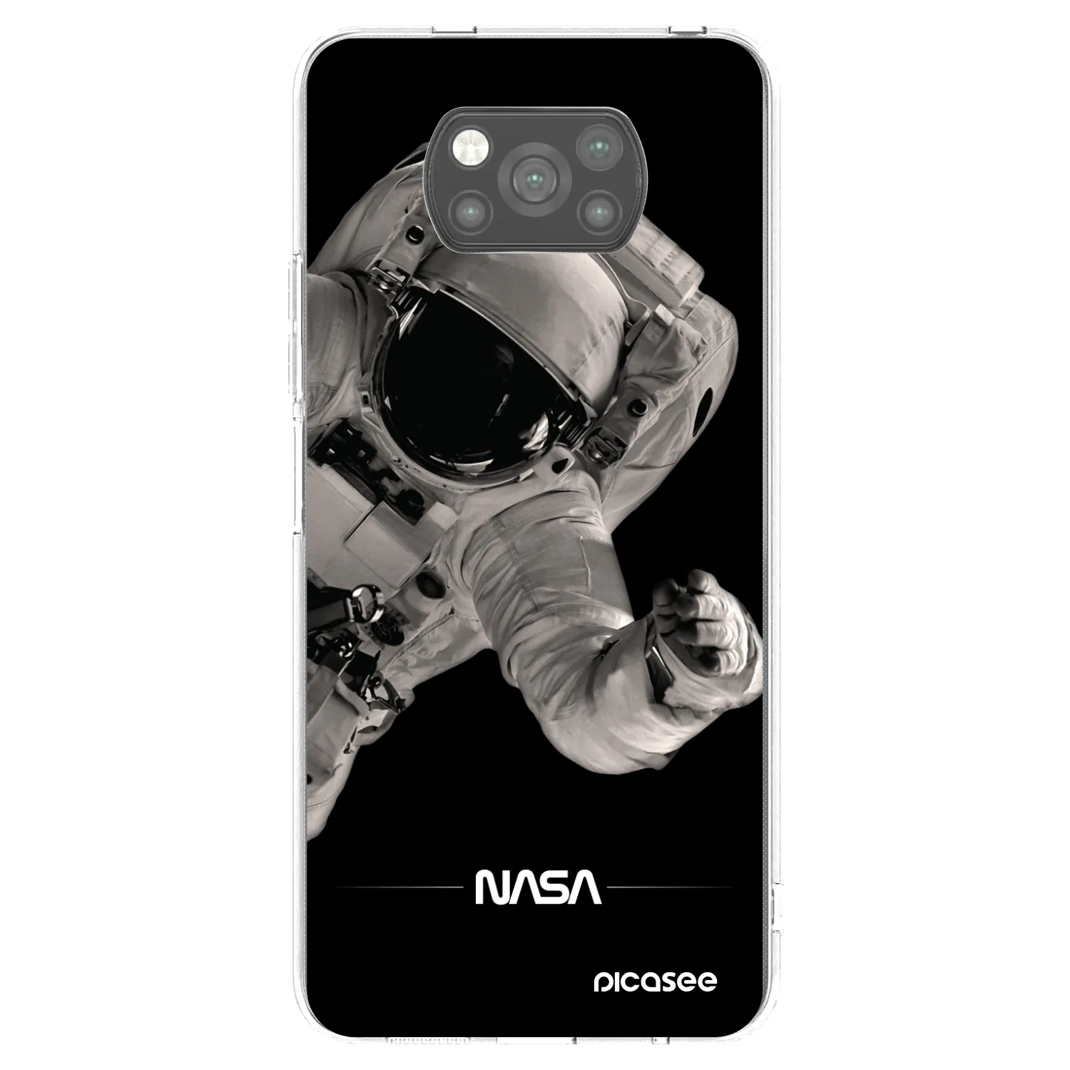 Picasee fekete szilikon tok az alábbi mobiltelefonokra Xiaomi Poco X3 Pro - Astronaut Big