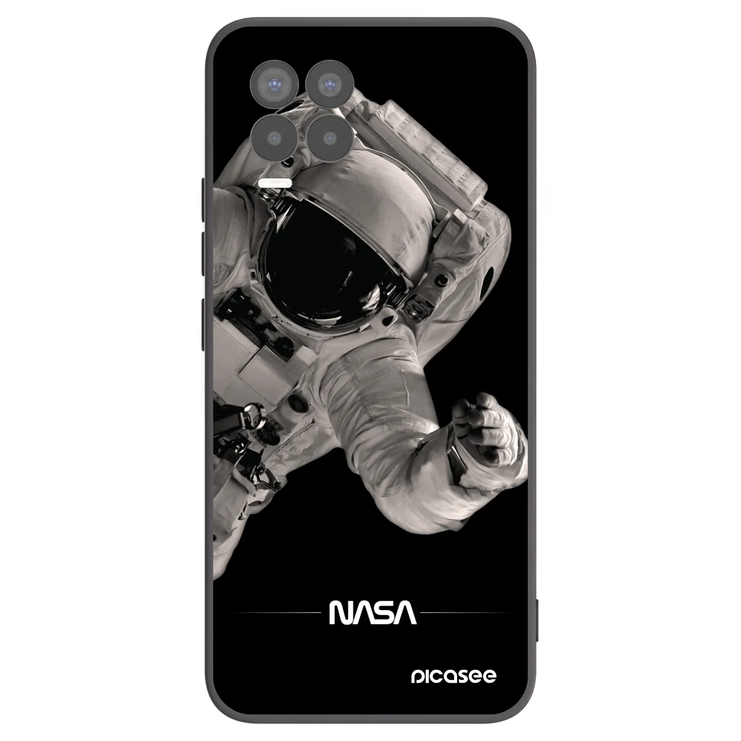 Picasee fekete szilikon tok az alábbi mobiltelefonokra Realme 8 Pro - Astronaut Big
