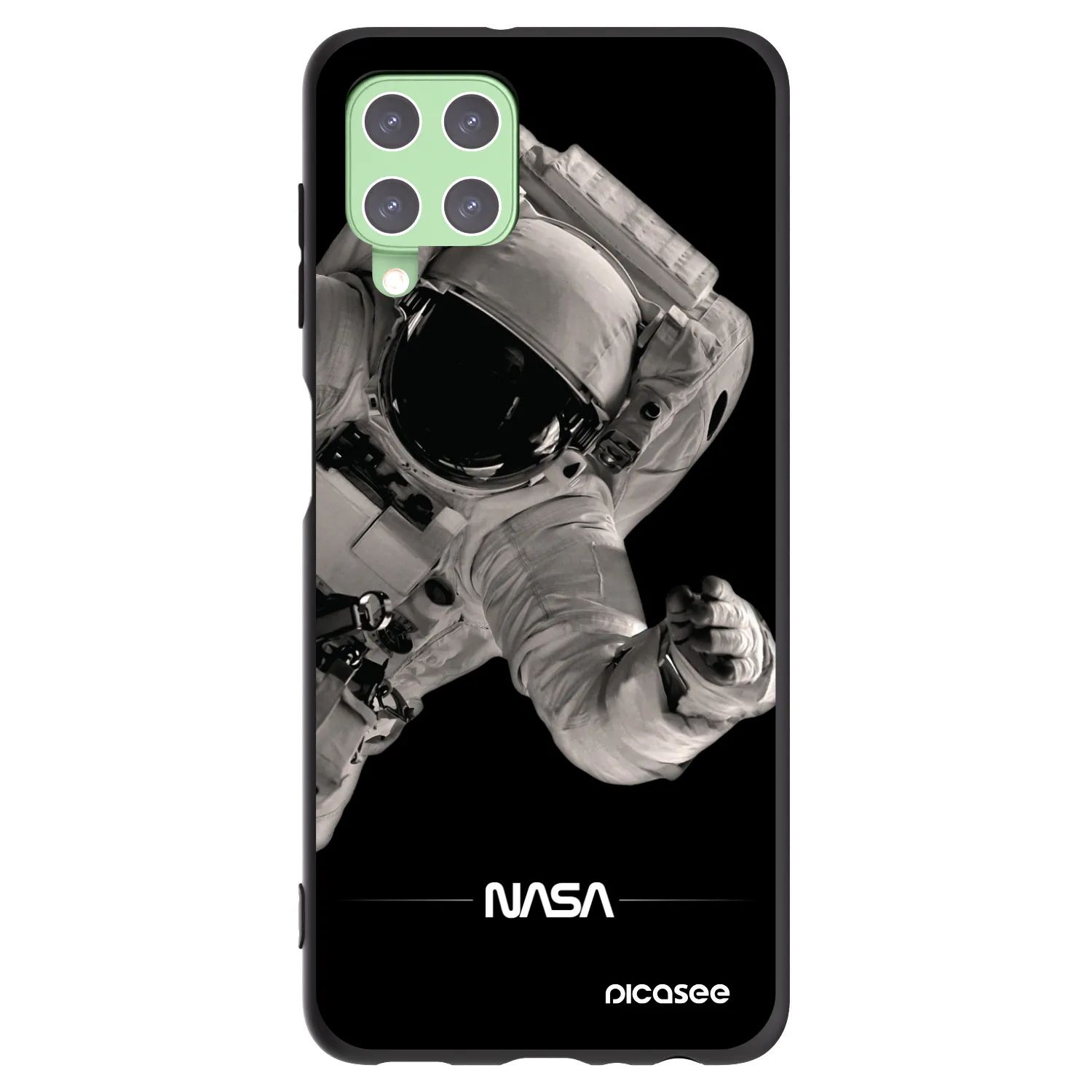 Picasee fekete szilikon tok az alábbi mobiltelefonokra Samsung Galaxy A22 A225F 4G - Astronaut Big