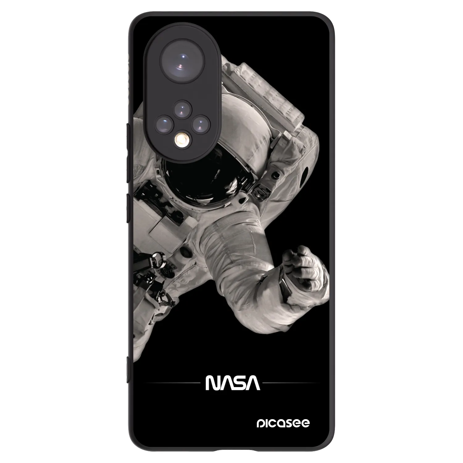 Picasee fekete szilikon tok az alábbi mobiltelefonokra Honor 50 5G - Astronaut Big