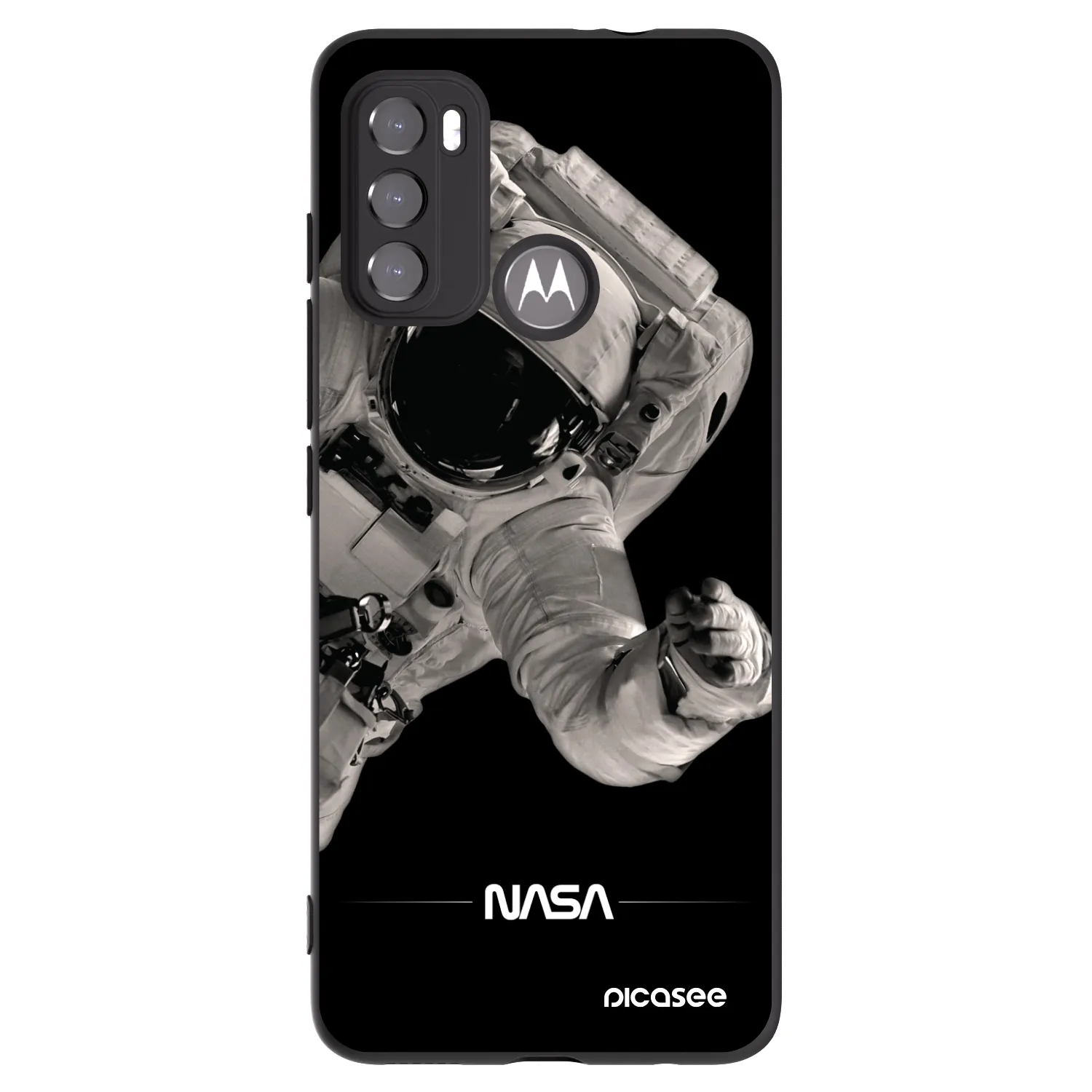 Picasee fekete szilikon tok az alábbi mobiltelefonokra Motorola Moto G60 - Astronaut Big