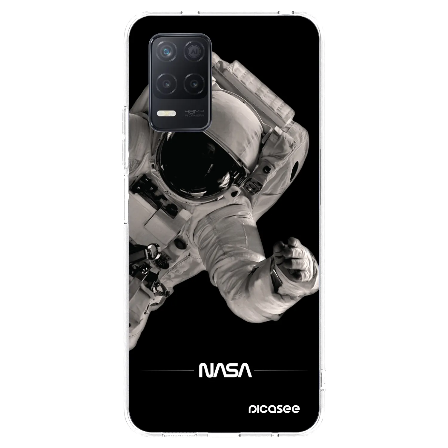 Picasee átlátszó szilikon tok az alábbi mobiltelefonokra Realme 8 5G - Astronaut Big
