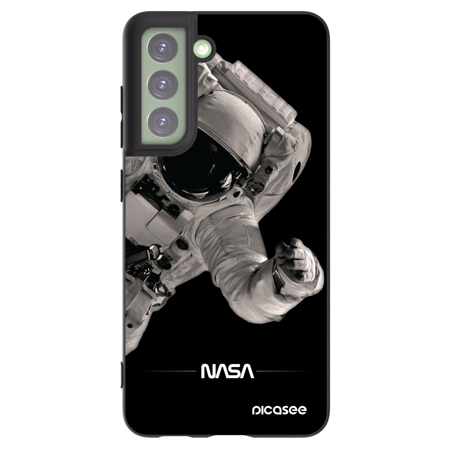 Picasee fekete szilikon tok az alábbi mobiltelefonokra Samsung Galaxy S21 FE 5G - Astronaut Big