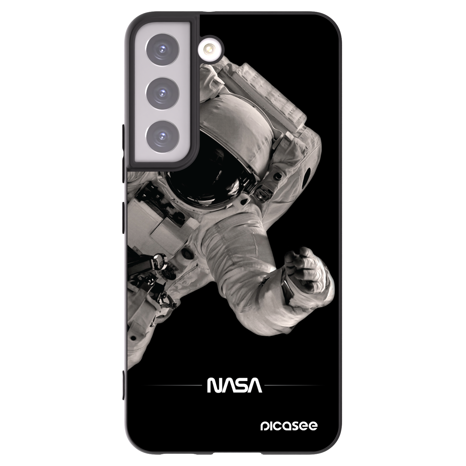 Picasee fekete szilikon tok az alábbi mobiltelefonokra Samsung Galaxy S22 5G - Astronaut Big