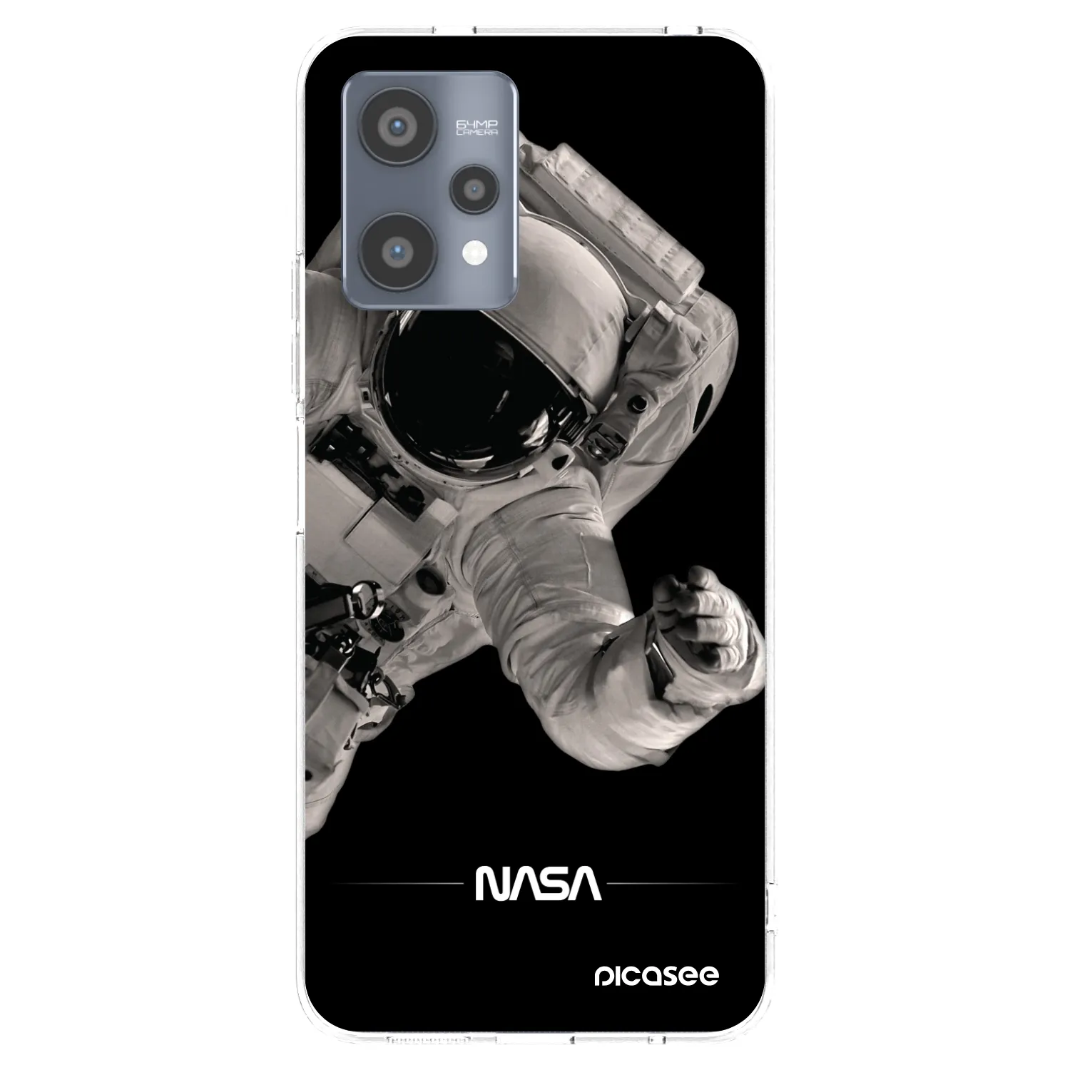 Picasee átlátszó szilikon tok az alábbi mobiltelefonokra Realme 9 Pro 5G - Astronaut Big