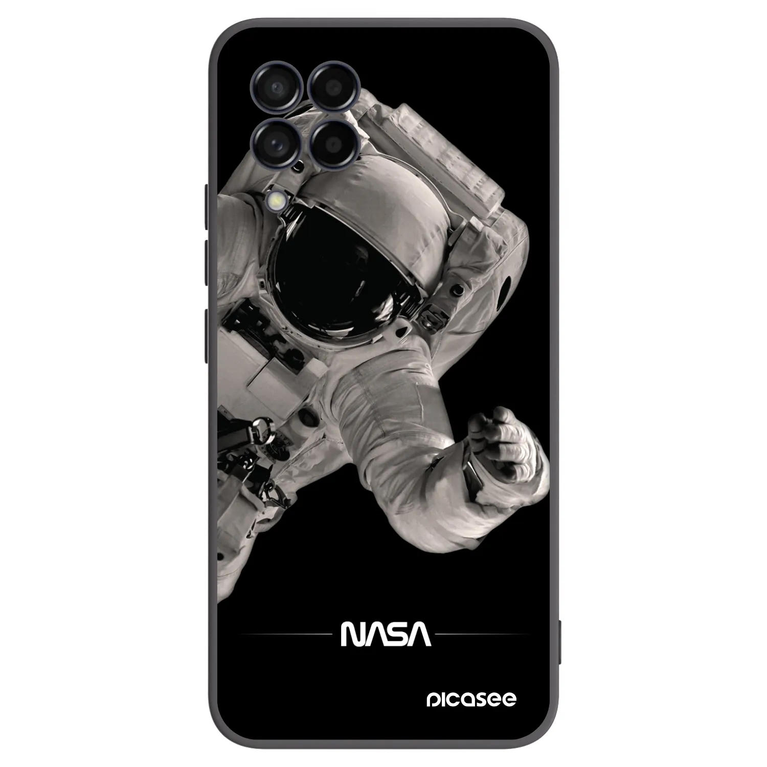 Picasee fekete szilikon tok az alábbi mobiltelefonokra Samsung Galaxy M53 5G - Astronaut Big