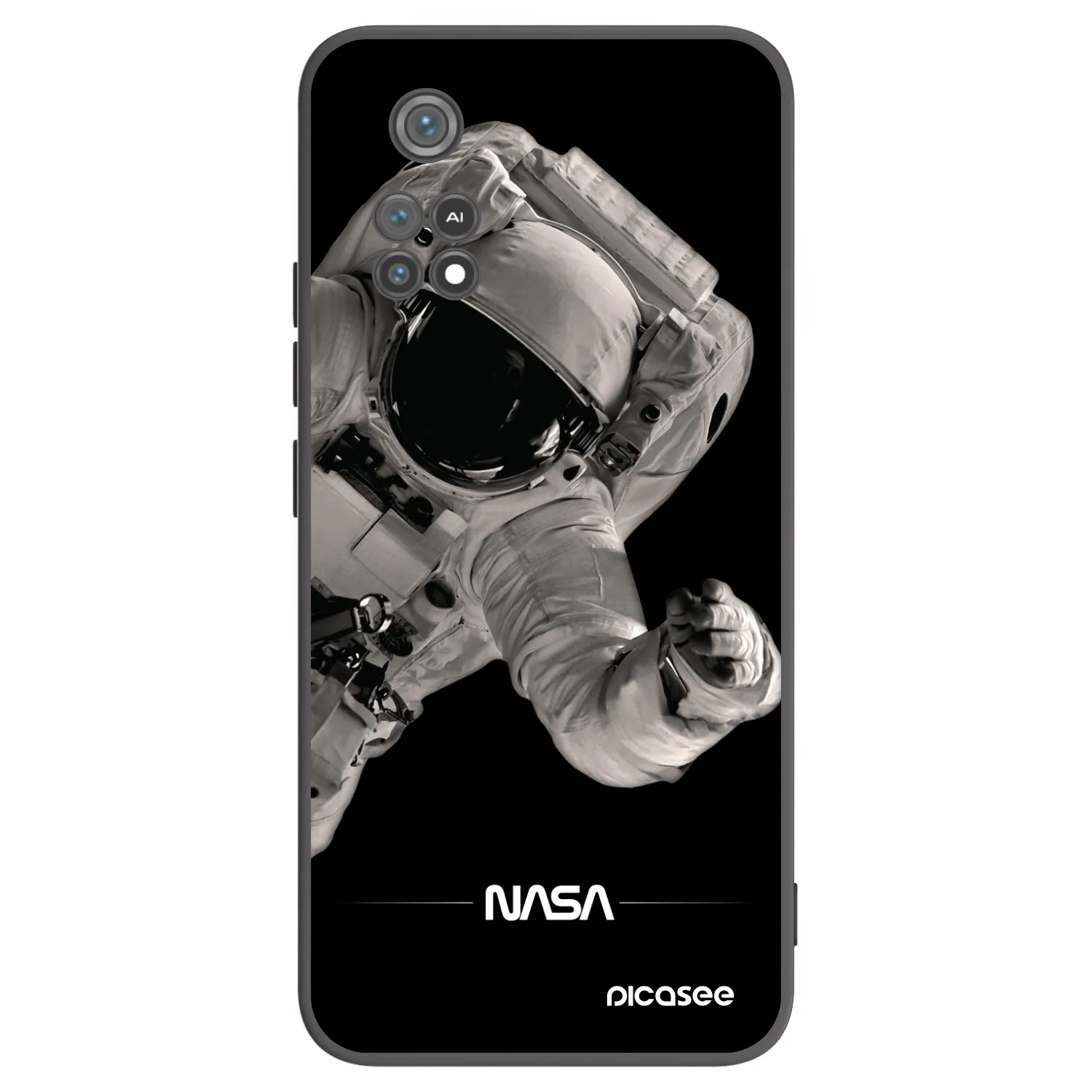 Picasee fekete szilikon tok az alábbi mobiltelefonokra Xiaomi Poco M4 Pro - Astronaut Big