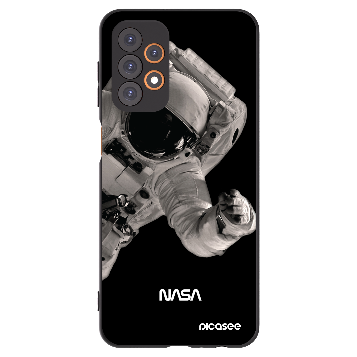 Picasee fekete szilikon tok az alábbi mobiltelefonokra Samsung Galaxy A23 A235F 4G - Astronaut Big