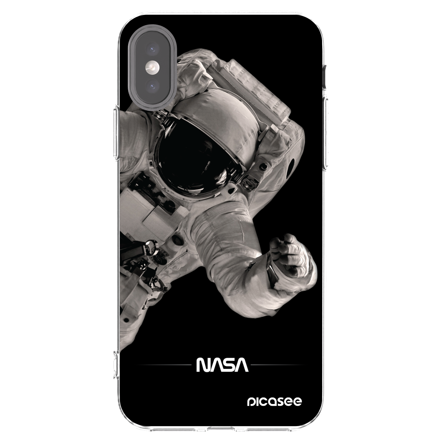 Picasee átlátszó szilikon tok az alábbi mobiltelefonokra Apple iPhone X/XS - Astronaut Big