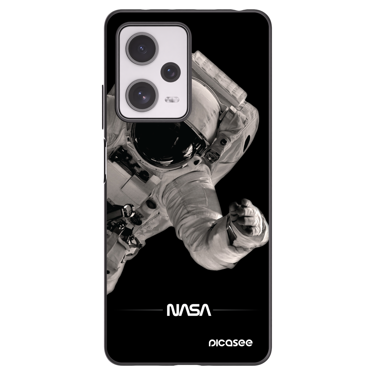 Picasee fekete szilikon tok az alábbi mobiltelefonokra Xiaomi Redmi Note 12 Pro+ 5G - Astronaut Big