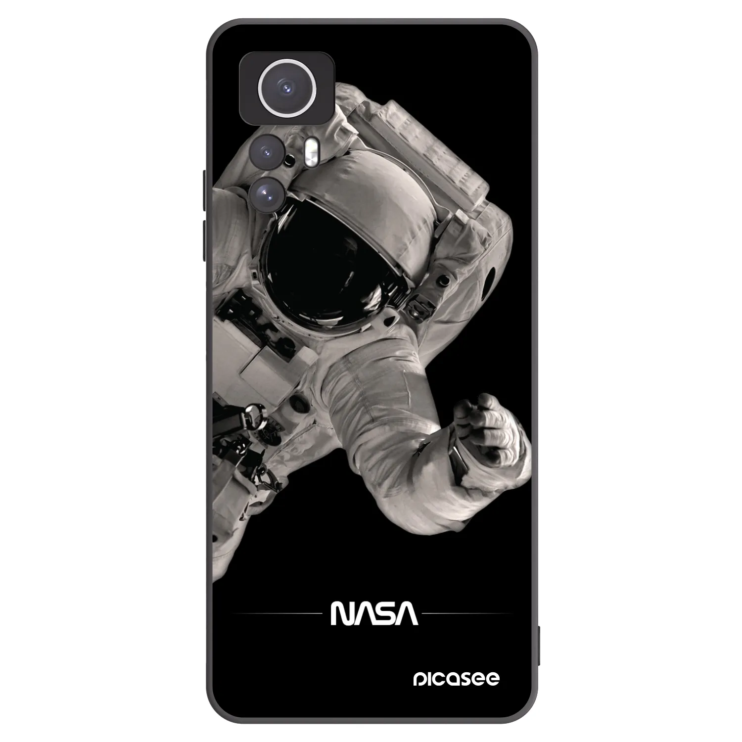 Picasee fekete szilikon tok az alábbi mobiltelefonokra Xiaomi Redmi Note 12S - Astronaut Big