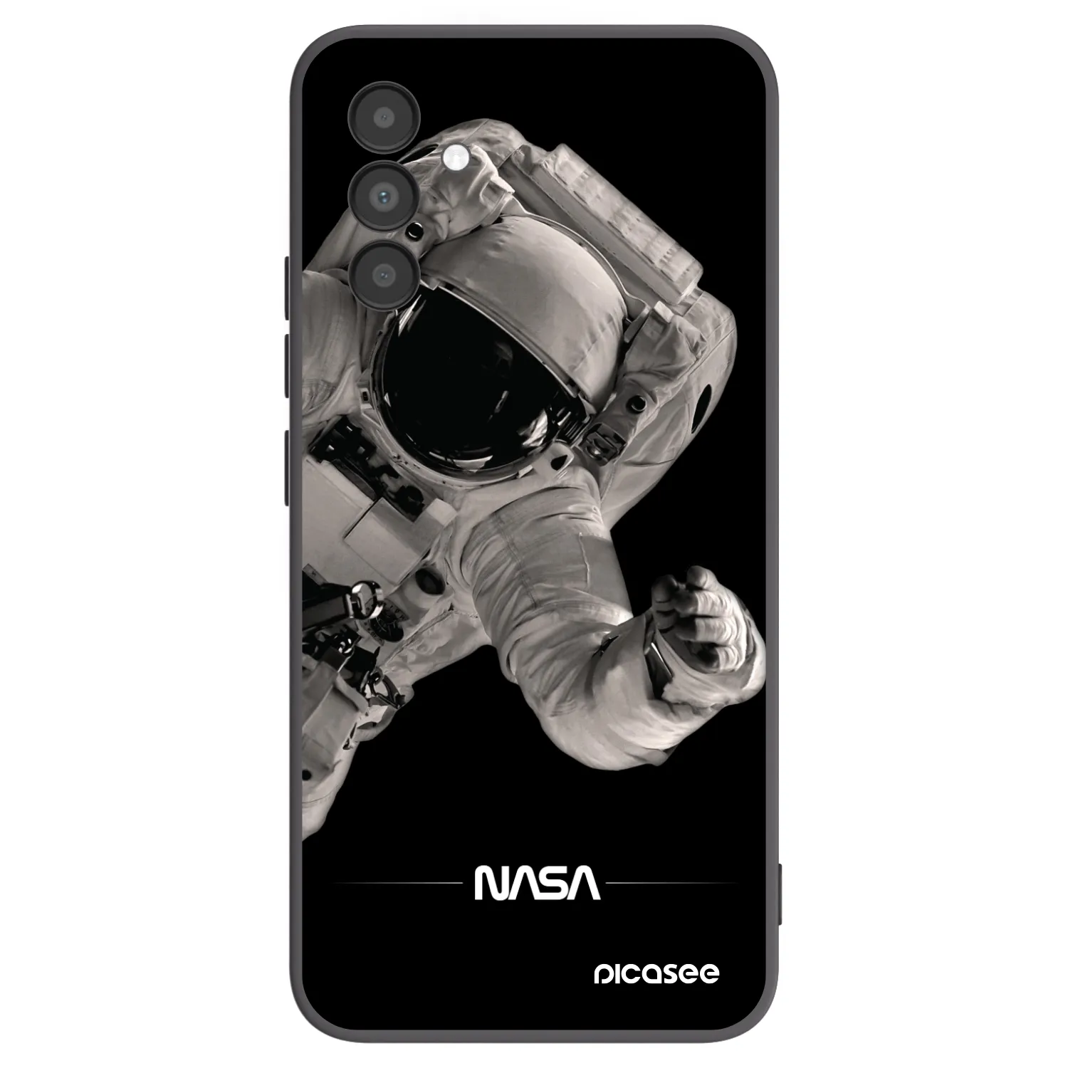 Picasee fekete szilikon tok az alábbi mobiltelefonokra Samsung Galaxy A04s A047F - Astronaut Big