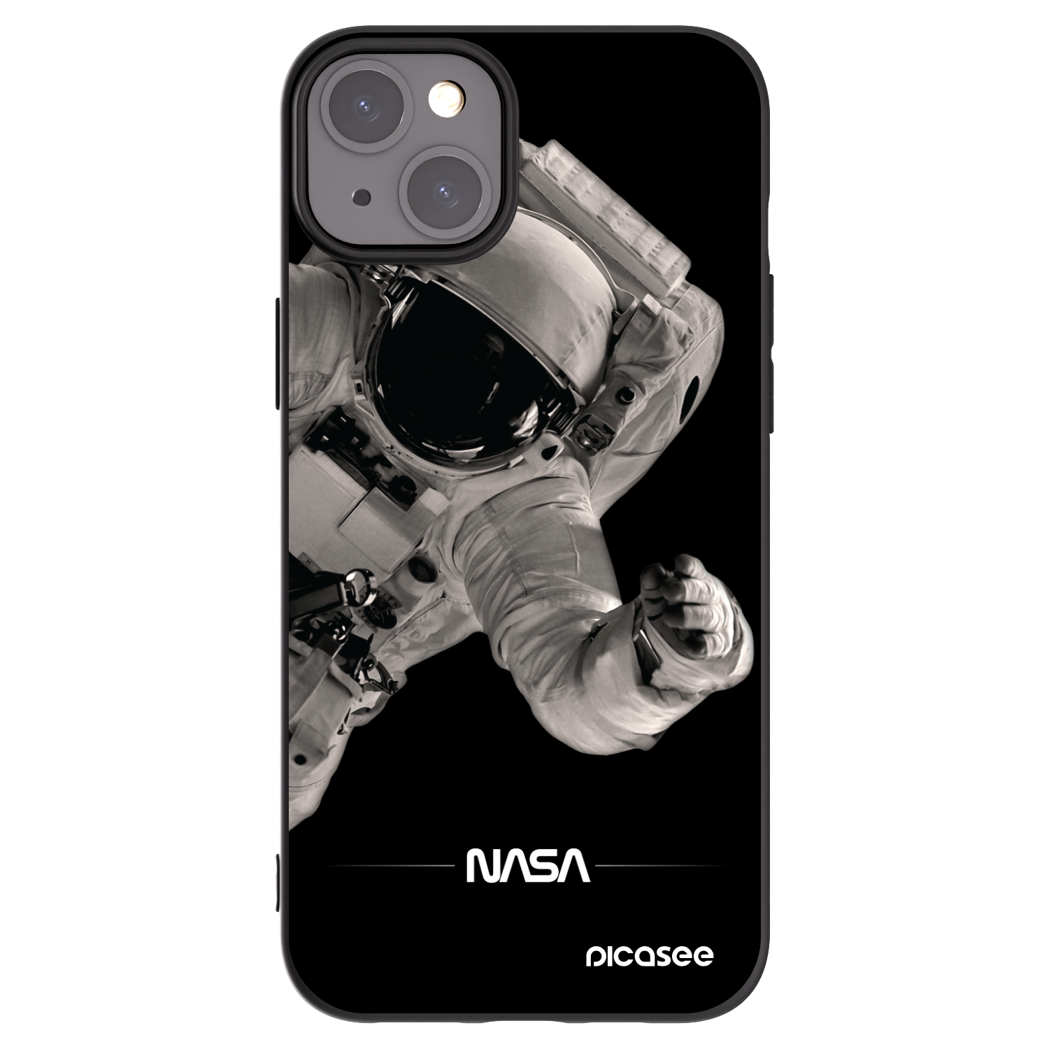 Picasee fekete szilikon tok az alábbi mobiltelefonokra Apple iPhone 15 Plus - Astronaut Big