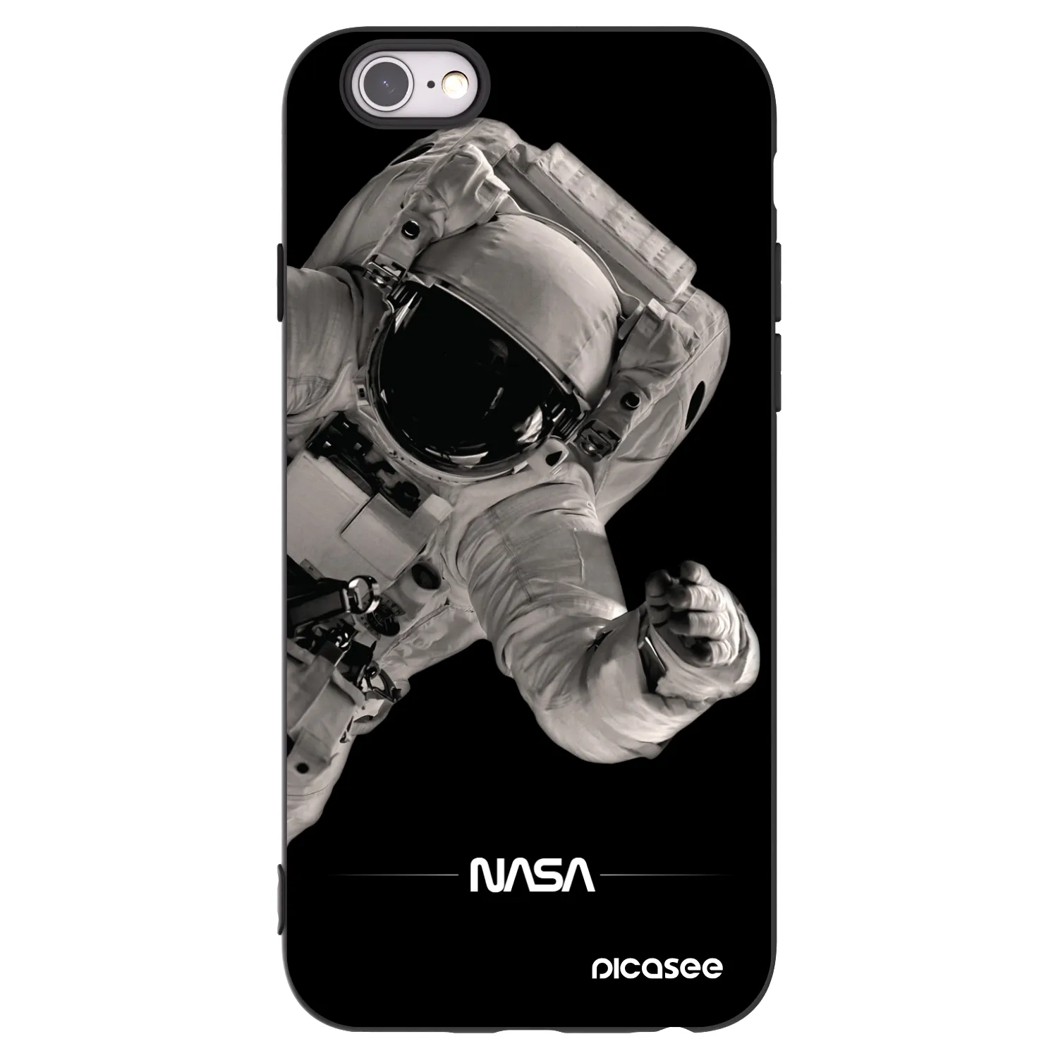 Picasee fekete szilikon tok az alábbi mobiltelefonokra Apple iPhone 6/6S - Astronaut Big