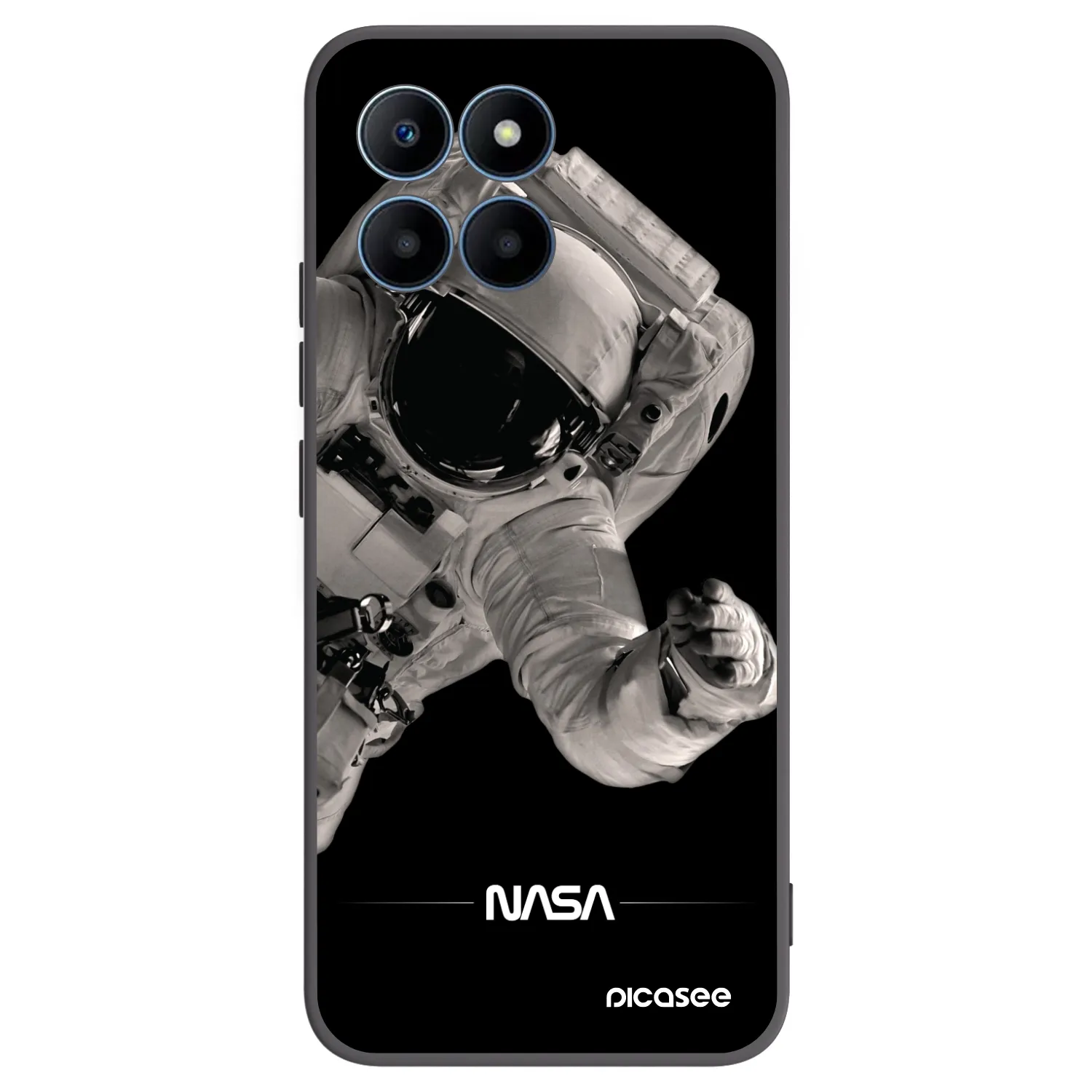 Picasee fekete szilikon tok az alábbi mobiltelefonokra Honor 70 Lite - Astronaut Big
