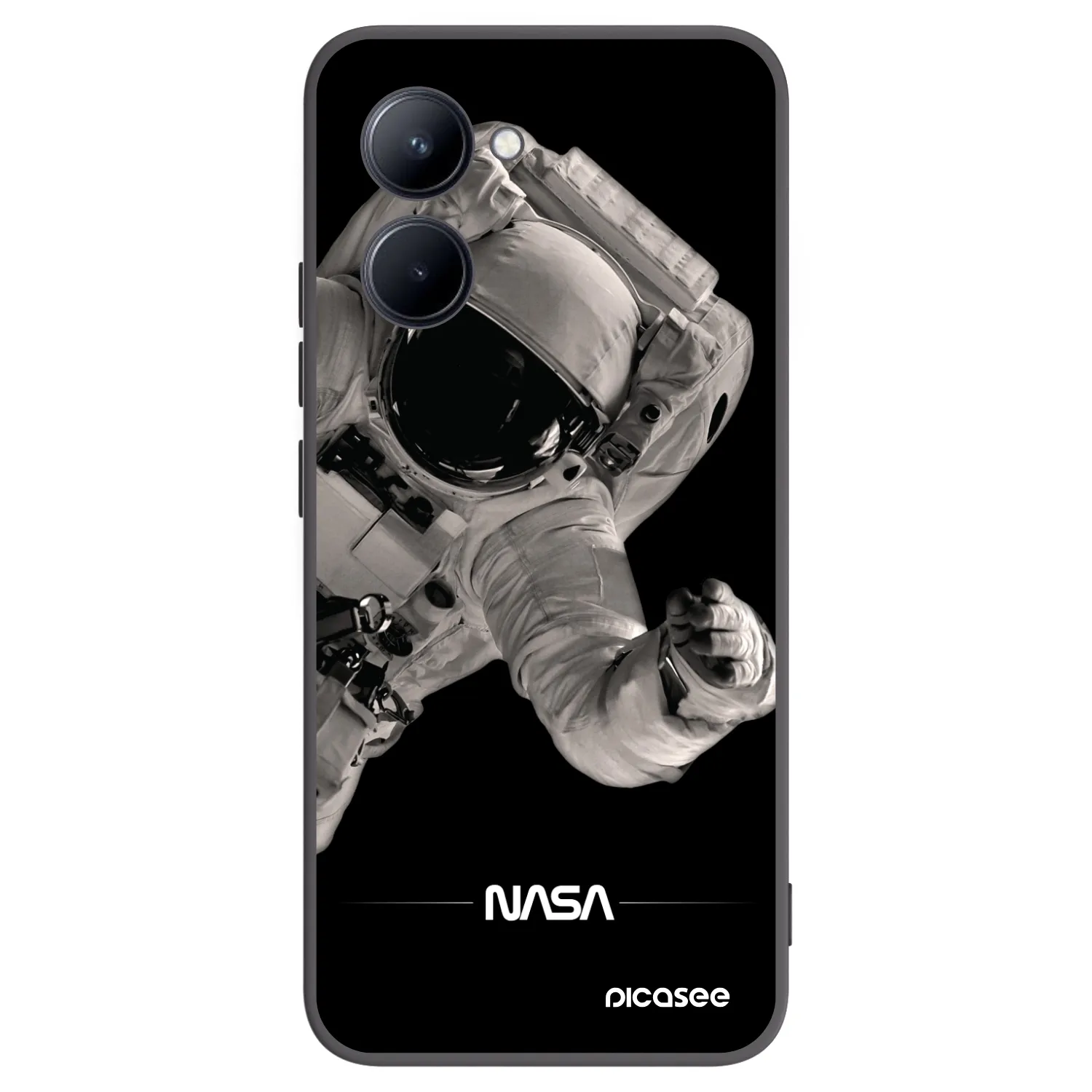Picasee fekete szilikon tok az alábbi mobiltelefonokra Realme C33 (2023) - Astronaut Big