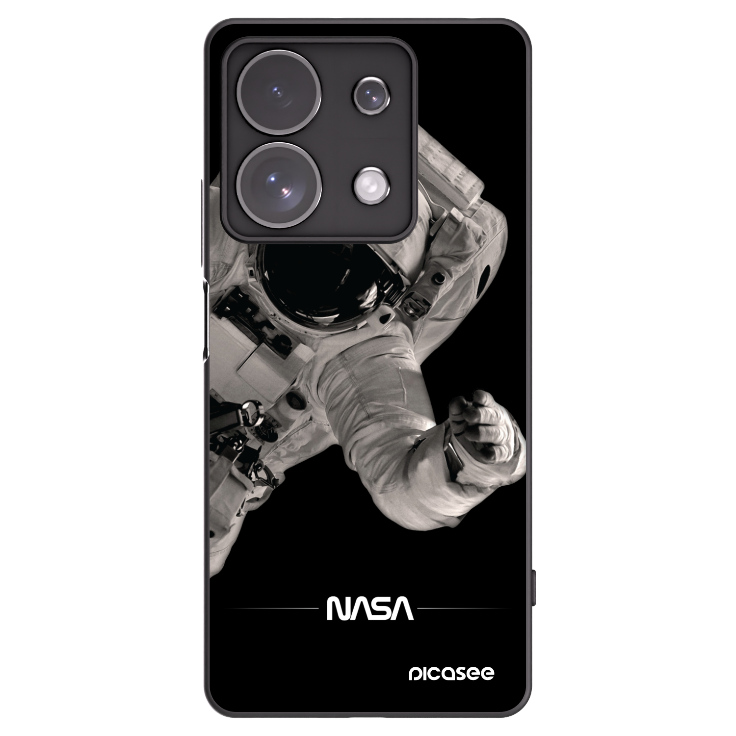 Picasee fekete szilikon tok az alábbi mobiltelefonokra Xiaomi Redmi Note 13 Pro 4G - Astronaut Big