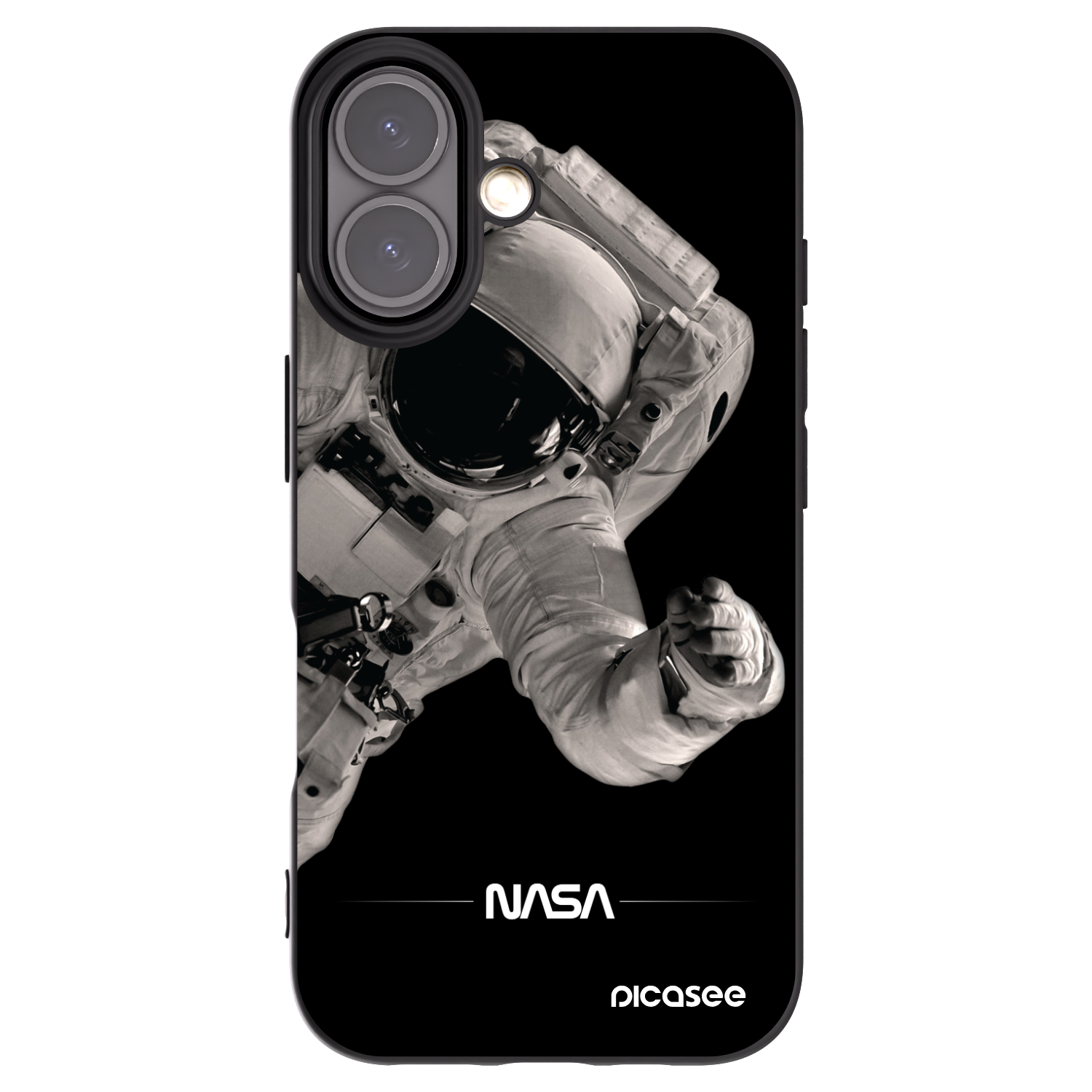 Picasee fekete szilikon tok az alábbi mobiltelefonokra Apple iPhone 16 - Astronaut Big
