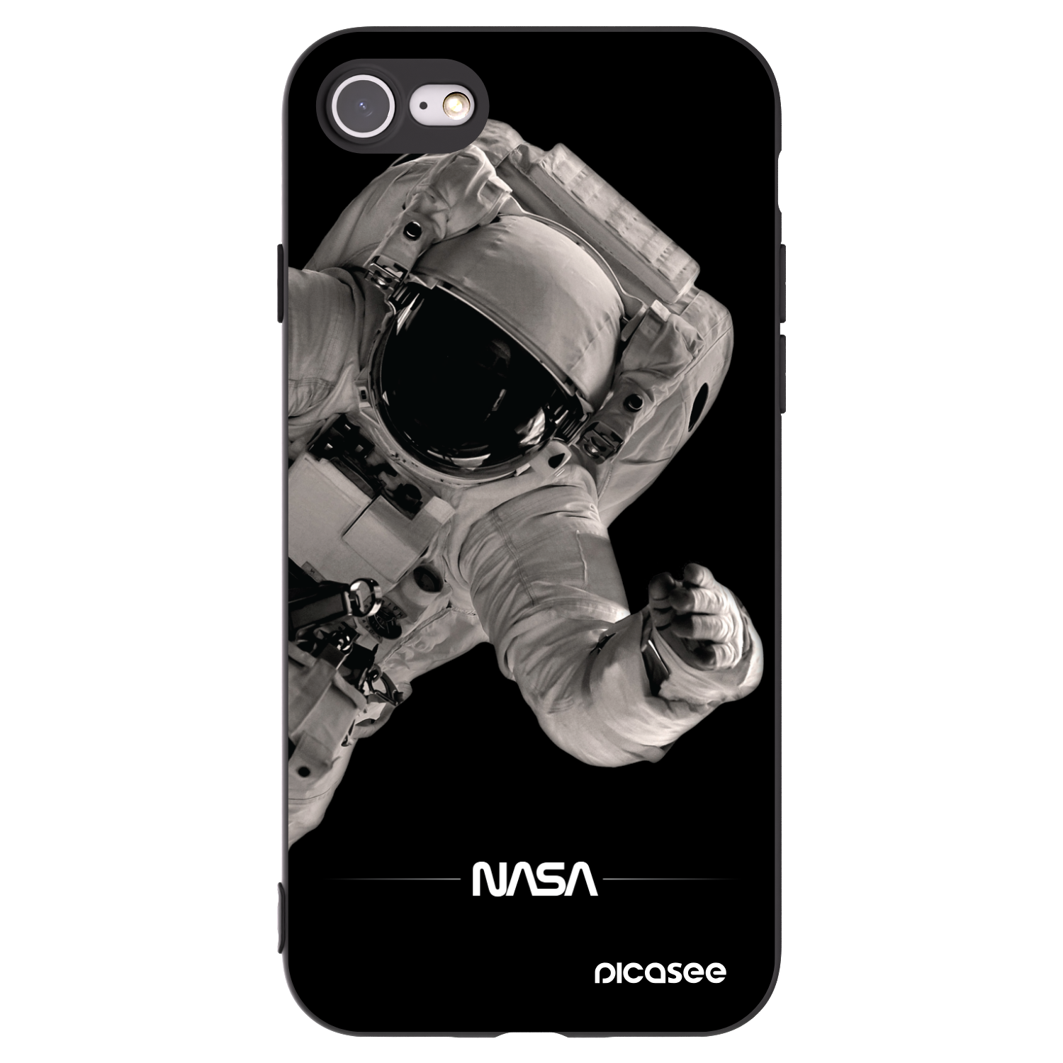 Picasee fekete szilikon tok az alábbi mobiltelefonokra Apple iPhone 8 - Astronaut Big