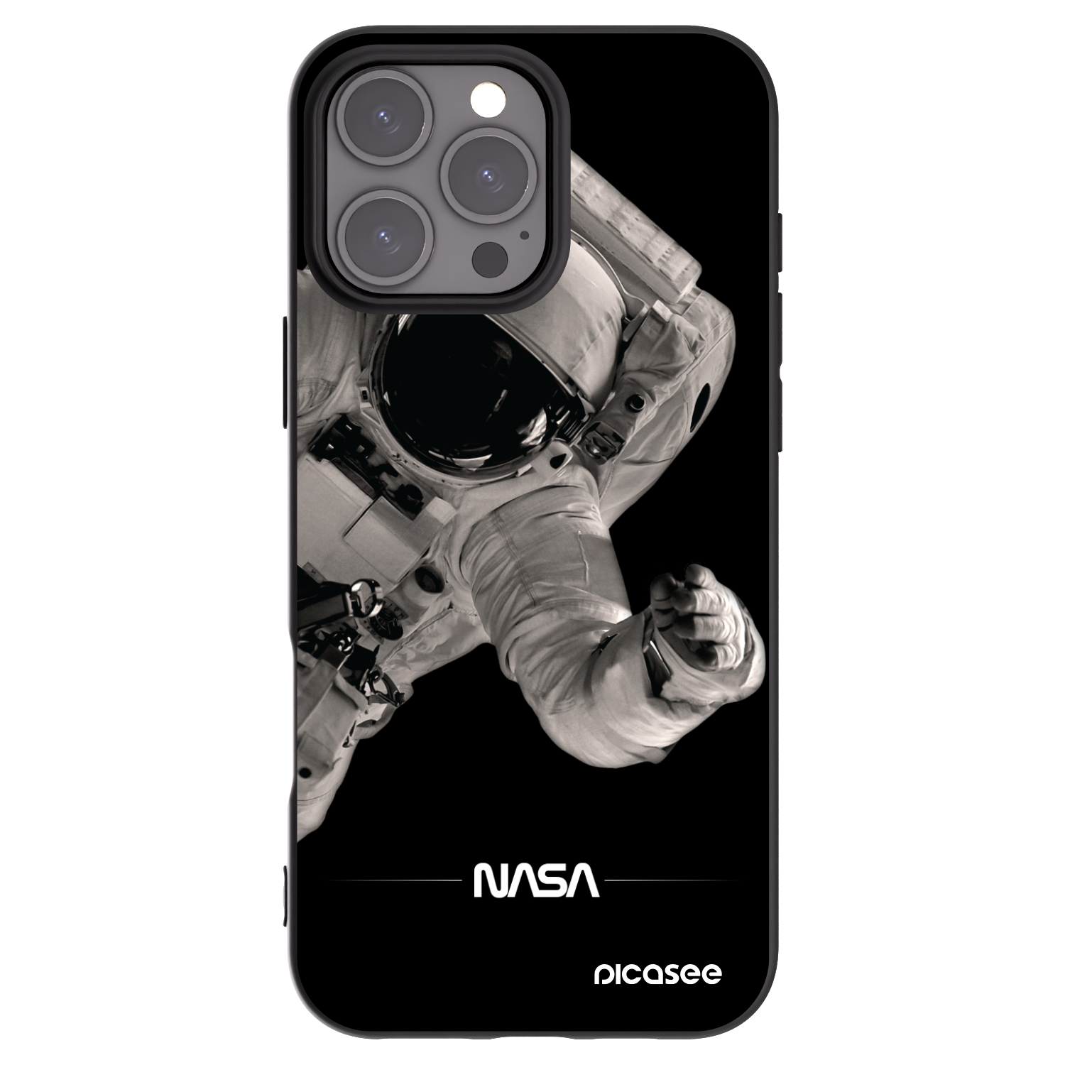Picasee fekete szilikon tok az alábbi mobiltelefonokra Apple iPhone 16 Pro Max - Astronaut Big