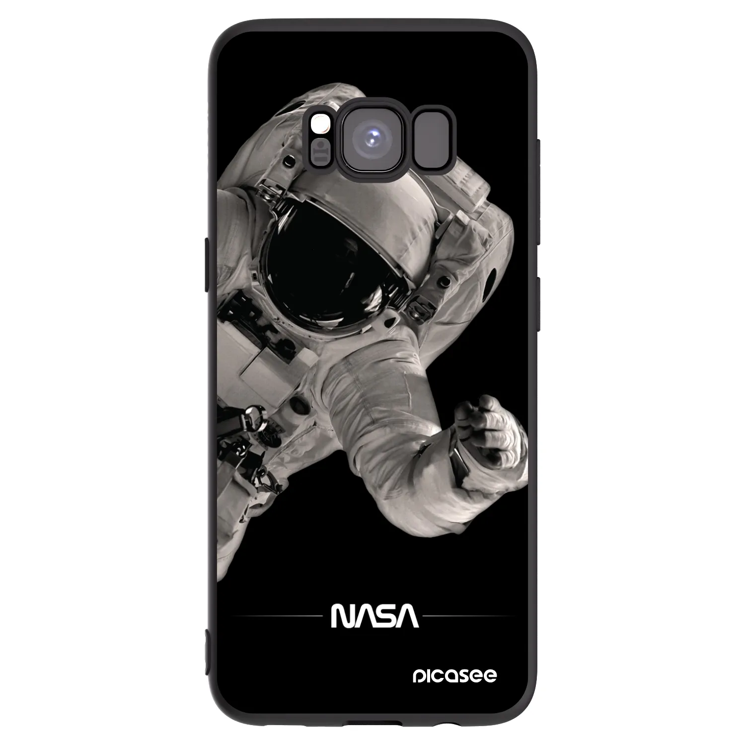 Picasee fekete szilikon tok az alábbi mobiltelefonokra Samsung Galaxy S8 G950F - Astronaut Big