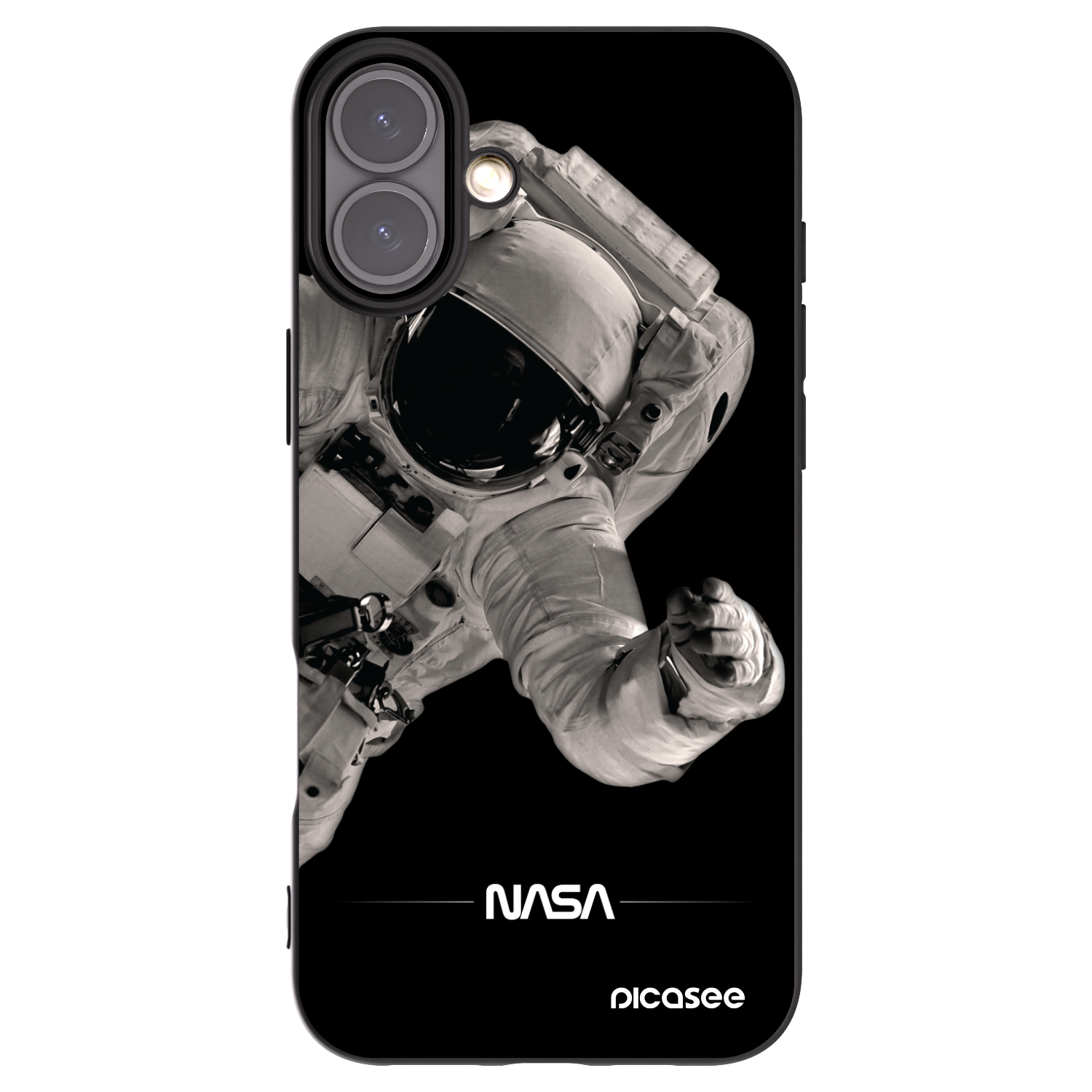Picasee fekete szilikon tok az alábbi mobiltelefonokra Apple iPhone 16 Plus - Astronaut Big
