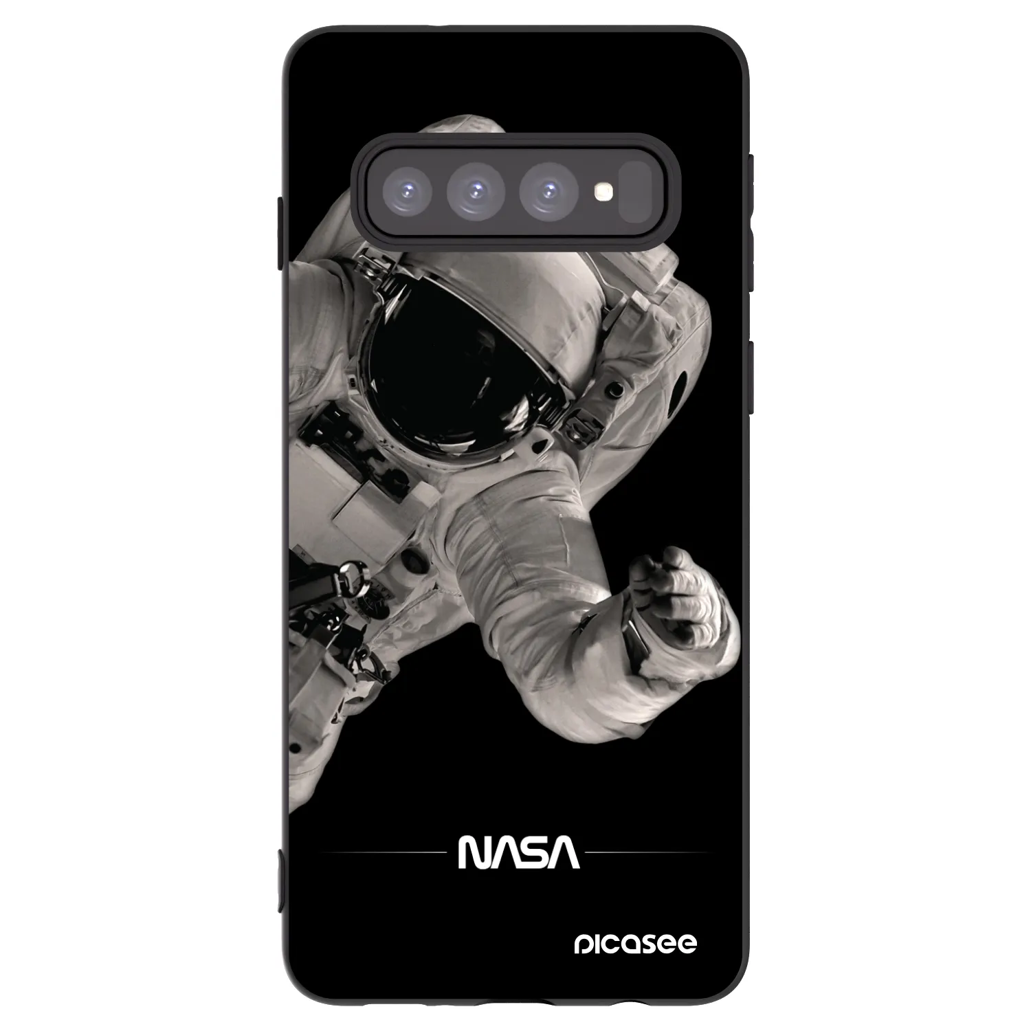 Picasee fekete szilikon tok az alábbi mobiltelefonokra Samsung Galaxy S10 G973 - Astronaut Big