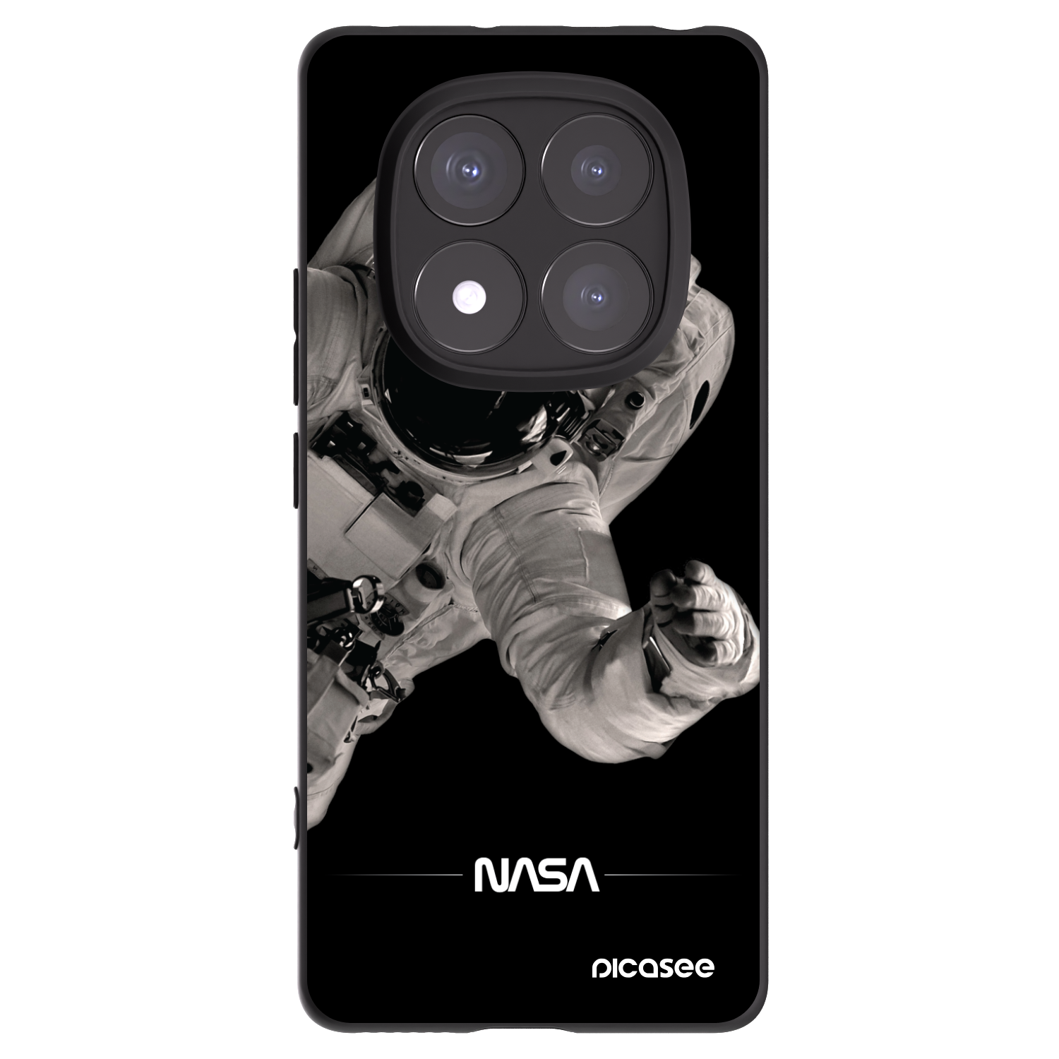 Picasee fekete szilikon tok az alábbi mobiltelefonokra Xiaomi Redmi Note 14 Pro 5G - Astronaut Big