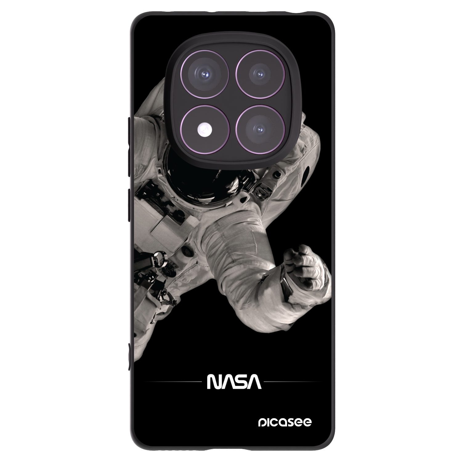 Picasee fekete szilikon tok az alábbi mobiltelefonokra Xiaomi Redmi Note 14 Pro 4G - Astronaut Big