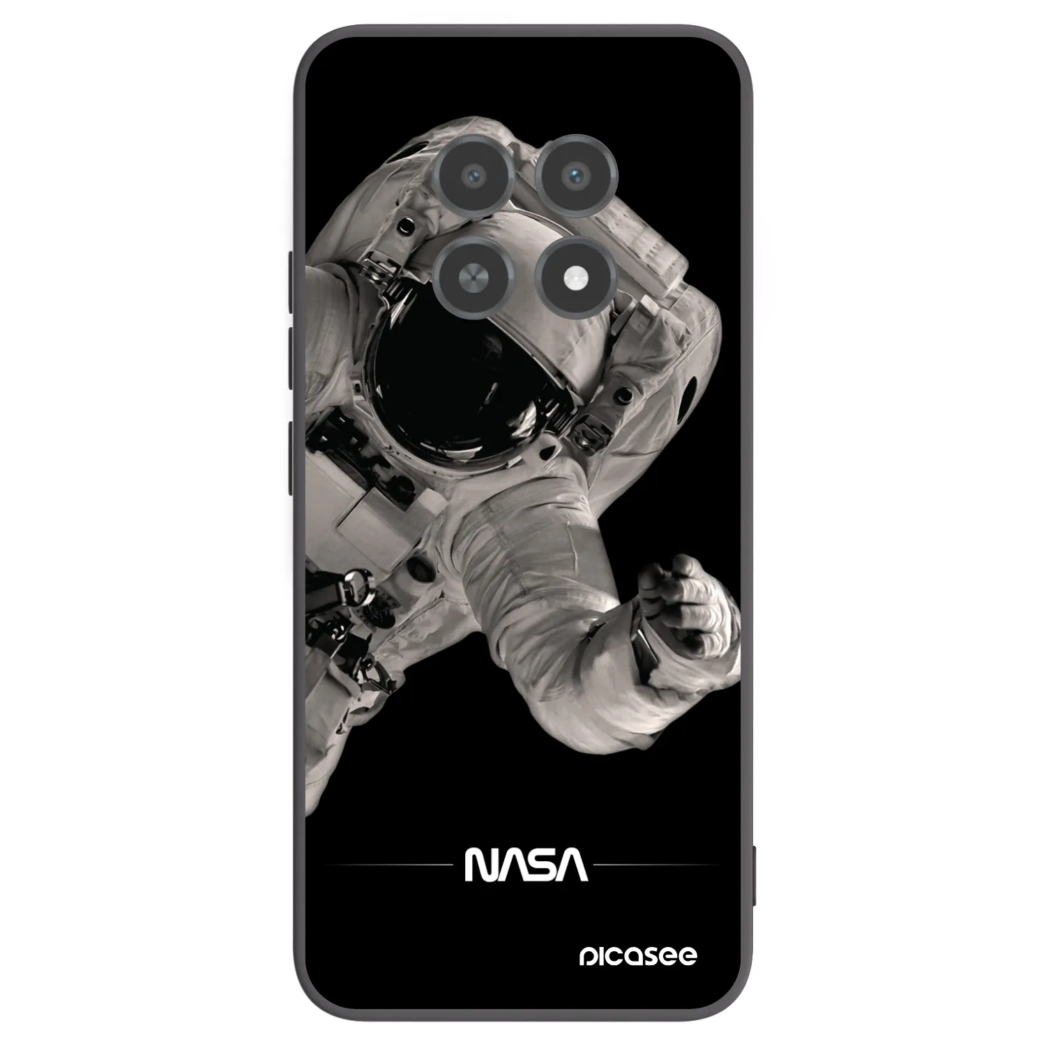 Picasee fekete szilikon tok az alábbi mobiltelefonokra Realme 12X - Astronaut Big
