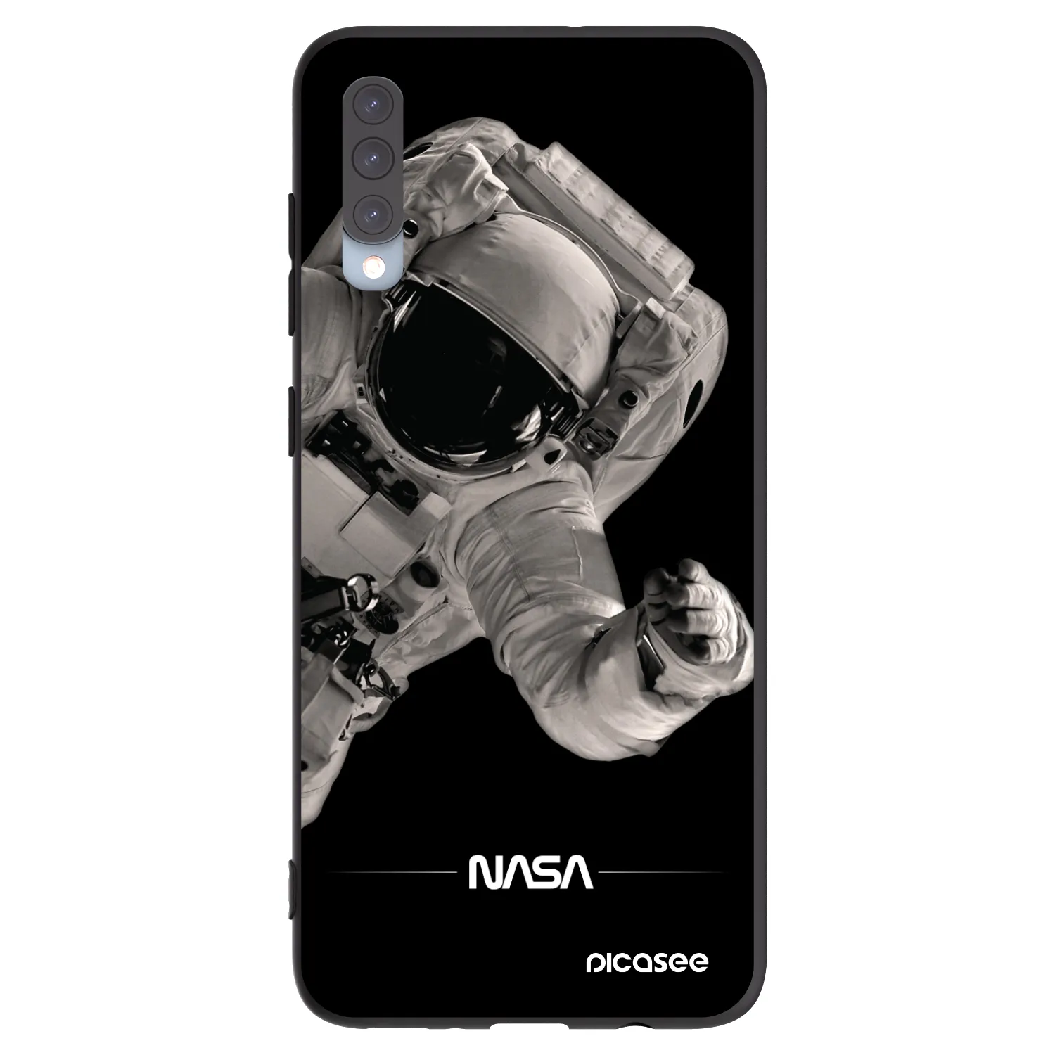 Picasee fekete szilikon tok az alábbi mobiltelefonokra Samsung Galaxy A70 A705F - Astronaut Big