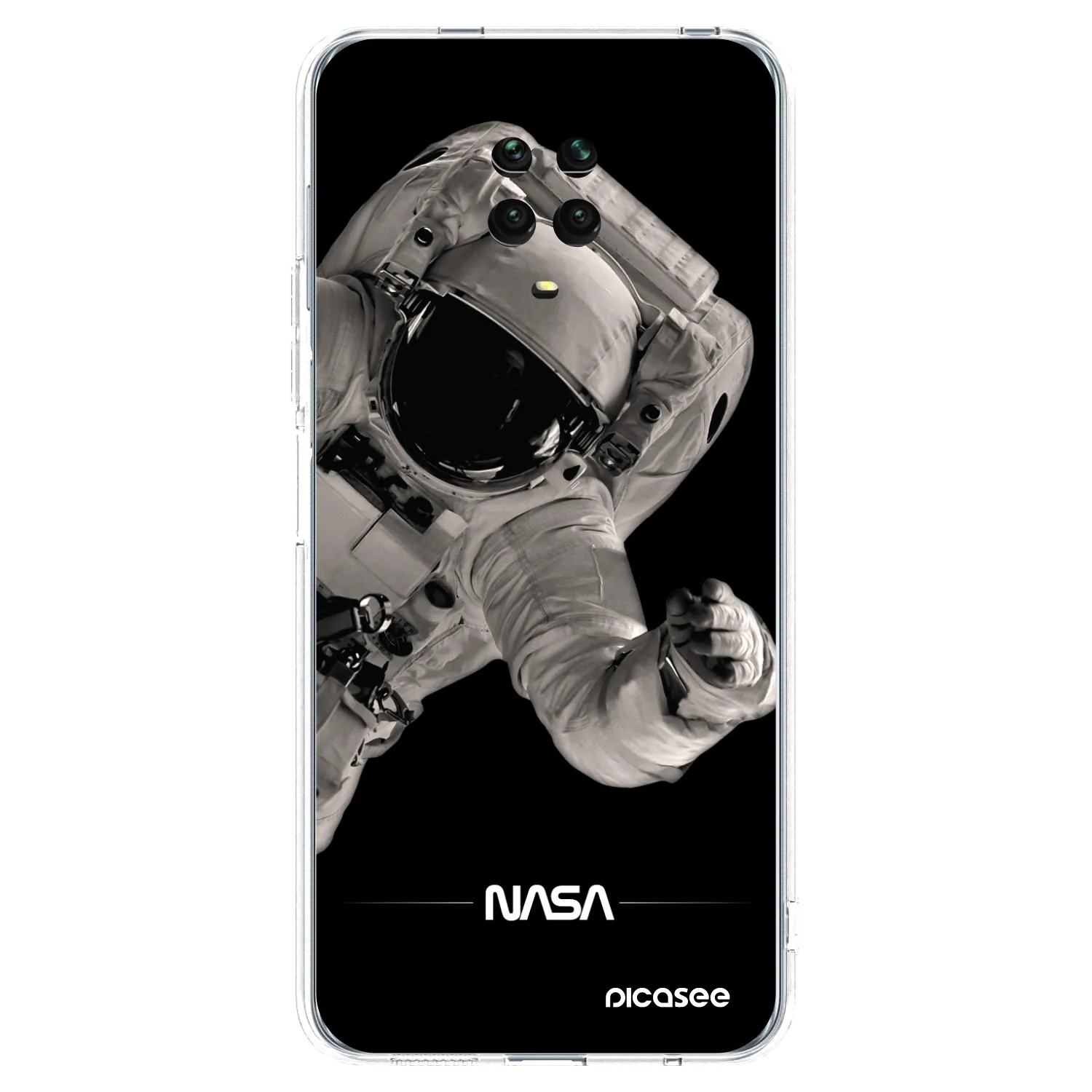 Picasee átlátszó szilikon tok az alábbi mobiltelefonokra Xiaomi Redmi Note 9 Pro - Astronaut Big