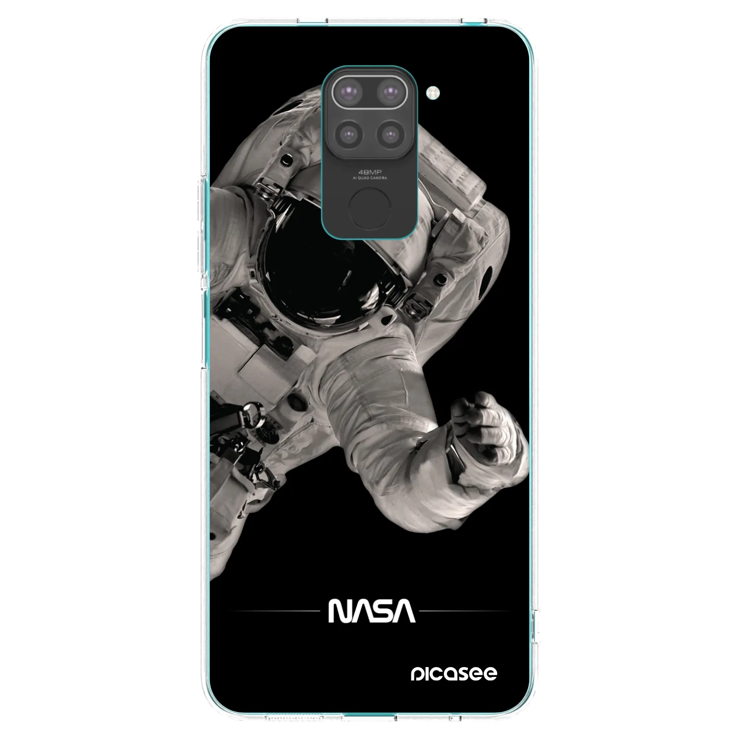 Picasee fekete szilikon tok az alábbi mobiltelefonokra Xiaomi Redmi Note 9 - Astronaut Big