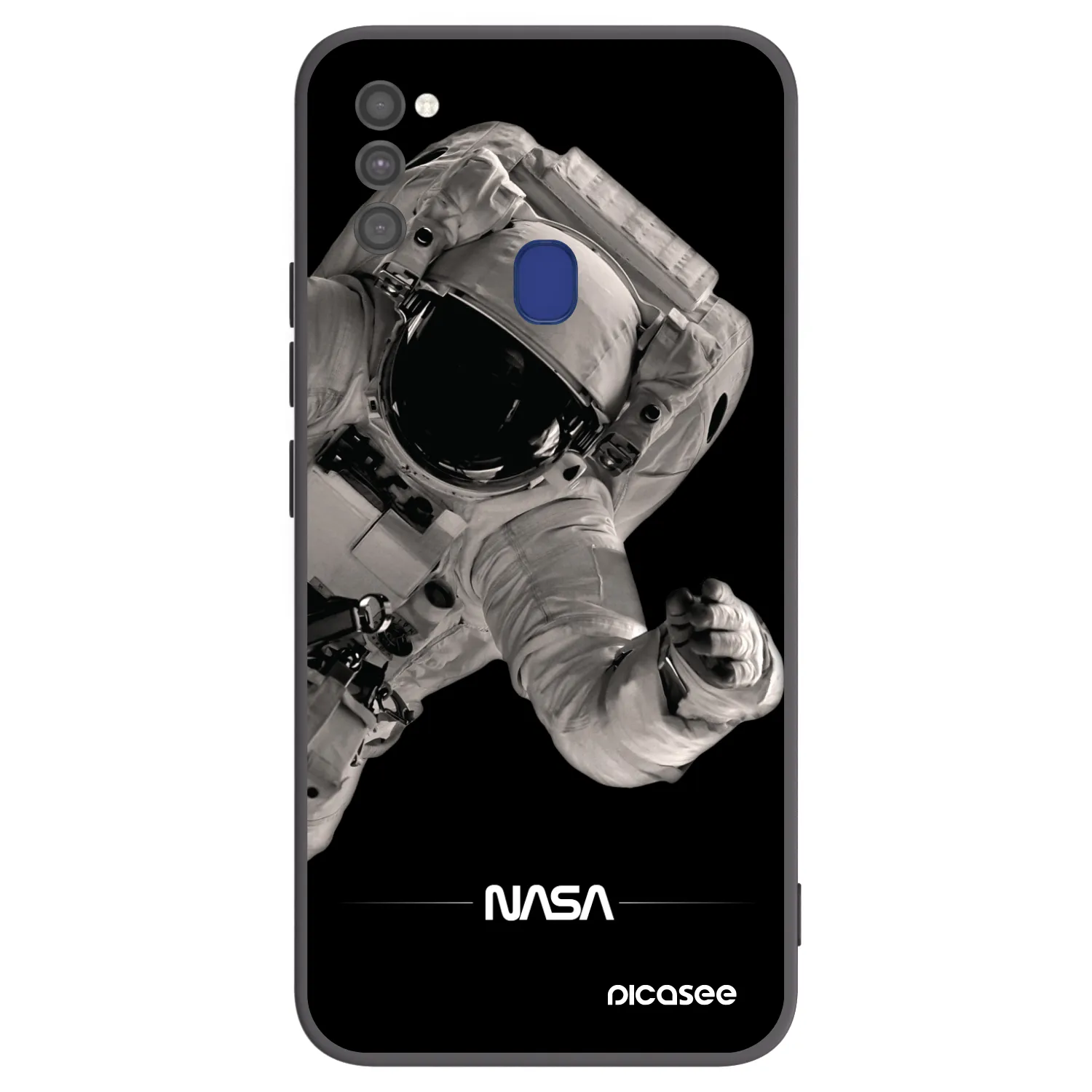 Picasee fekete szilikon tok az alábbi mobiltelefonokra Samsung Galaxy M21 M215F - Astronaut Big