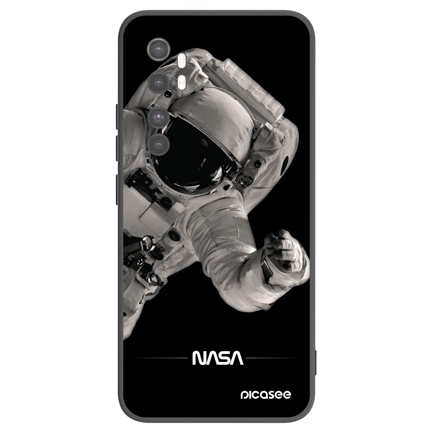 Picasee fekete szilikon tok az alábbi mobiltelefonokra Xiaomi Mi Note 10 Lite - Astronaut Big