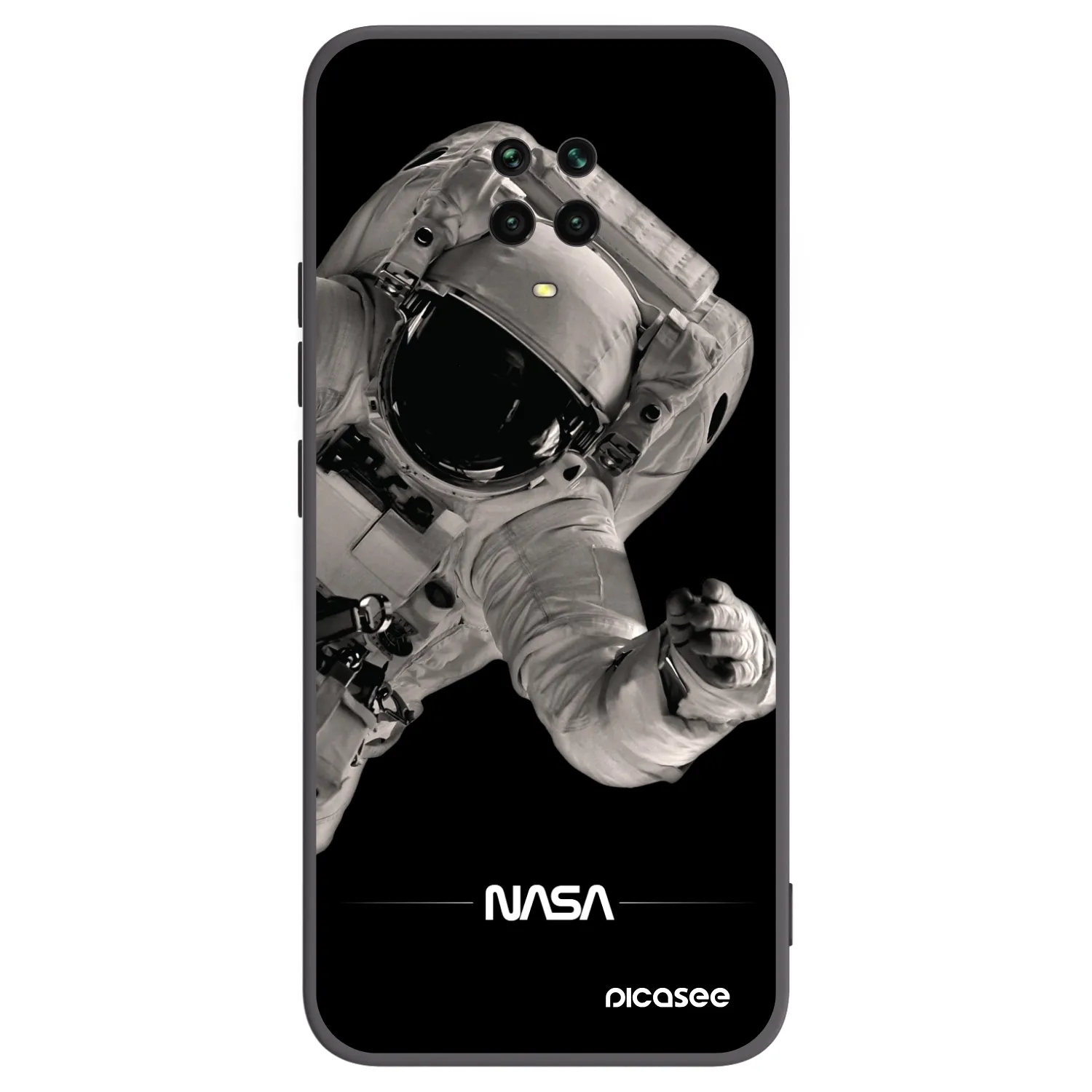 Picasee fekete szilikon tok az alábbi mobiltelefonokra Xiaomi Redmi Note 9S - Astronaut Big