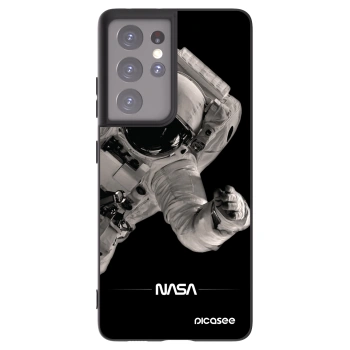 Picasee fekete szilikon tok az alábbi mobiltelefonokra Samsung Galaxy S21 Ultra 5G G998B - Astronaut Big