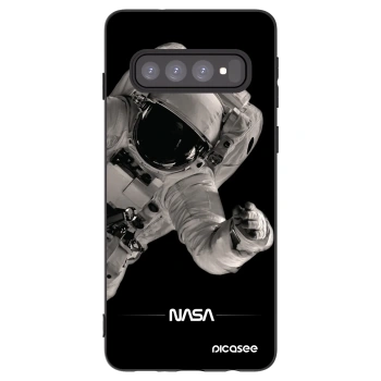 Picasee fekete szilikon tok az alábbi mobiltelefonokra Samsung Galaxy S10 G973 - Astronaut Big