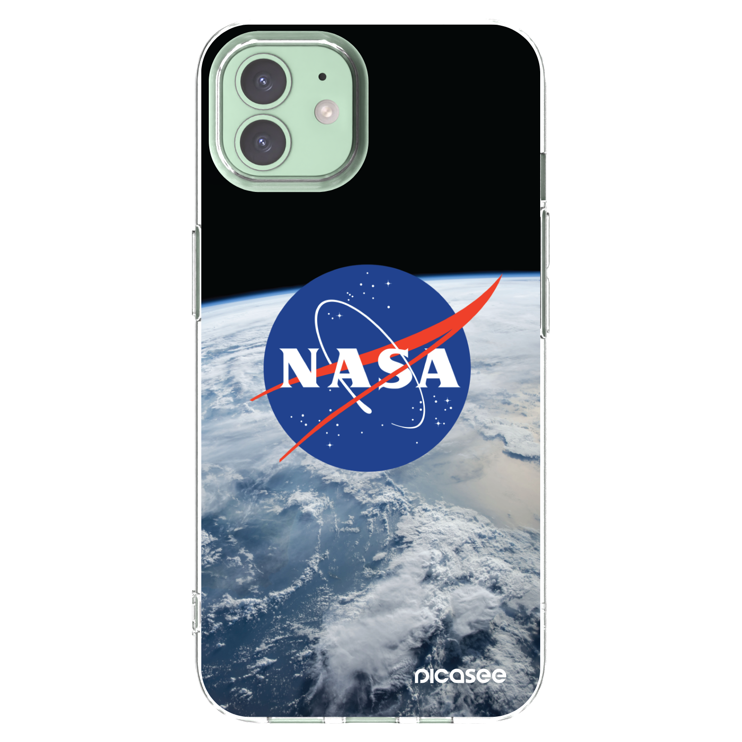 Picasee átlátszó szilikon tok az alábbi mobiltelefonokra Apple iPhone 12 - Nasa Earth