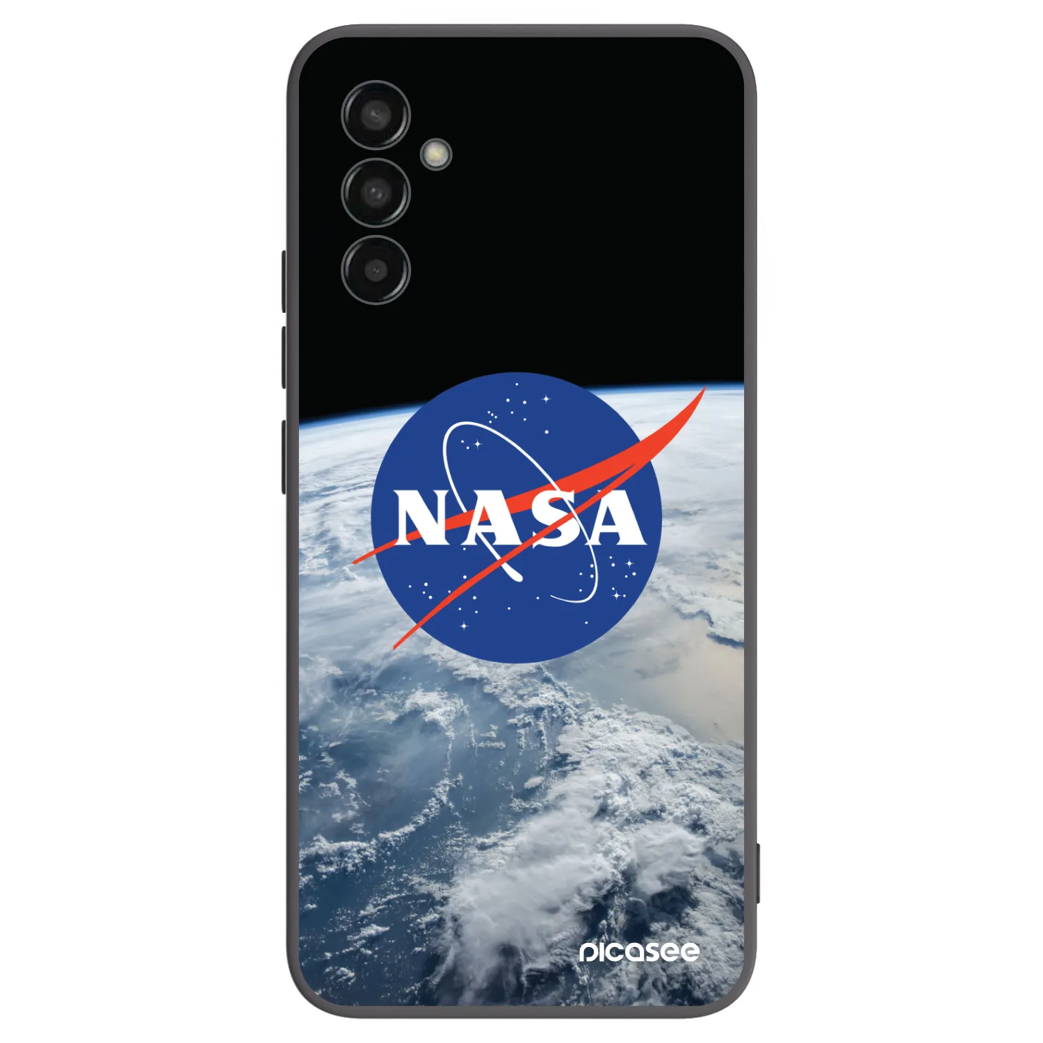 Picasee fekete szilikon tok az alábbi mobiltelefonokra Samsung Galaxy M13 M135F - Nasa Earth