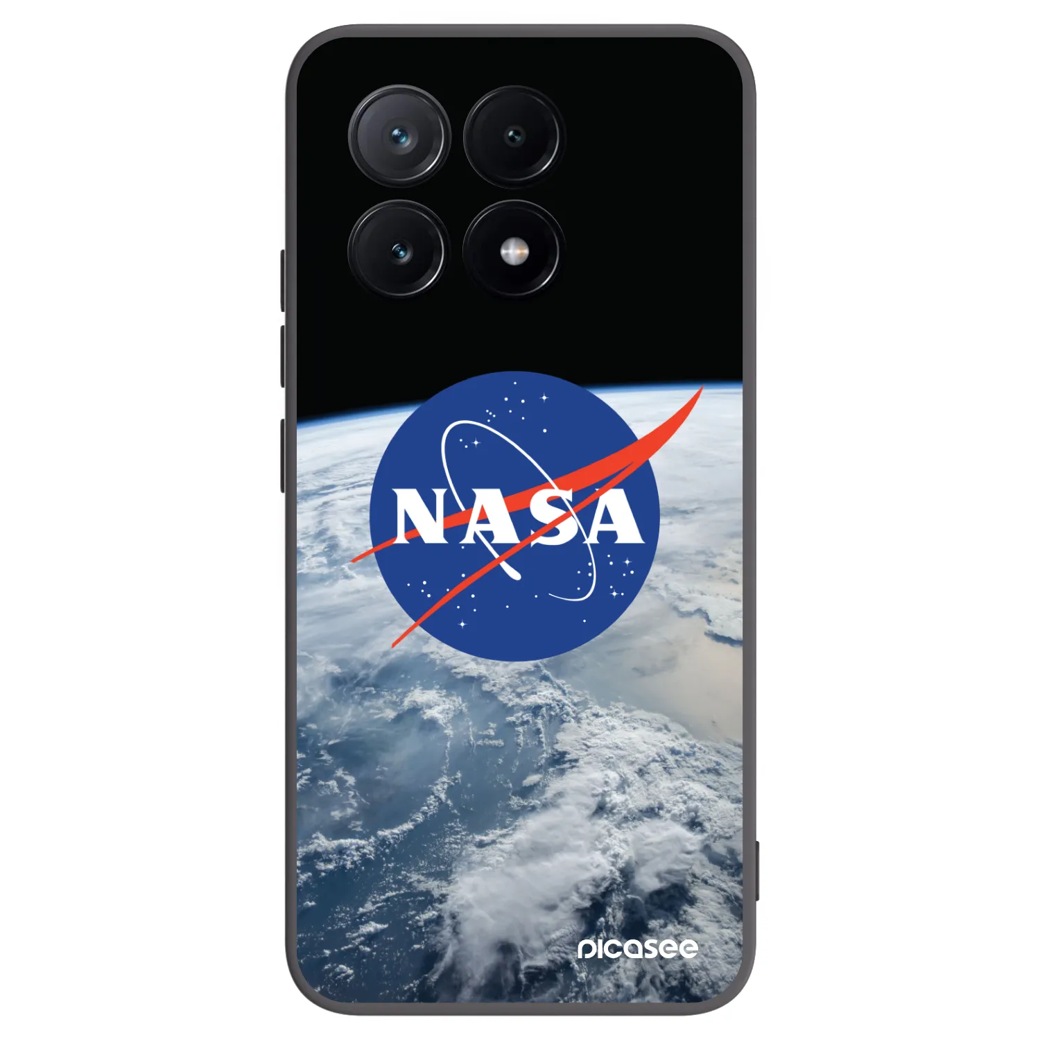 Picasee fekete szilikon tok az alábbi mobiltelefonokra Xiaomi Poco X6 Pro - Nasa Earth