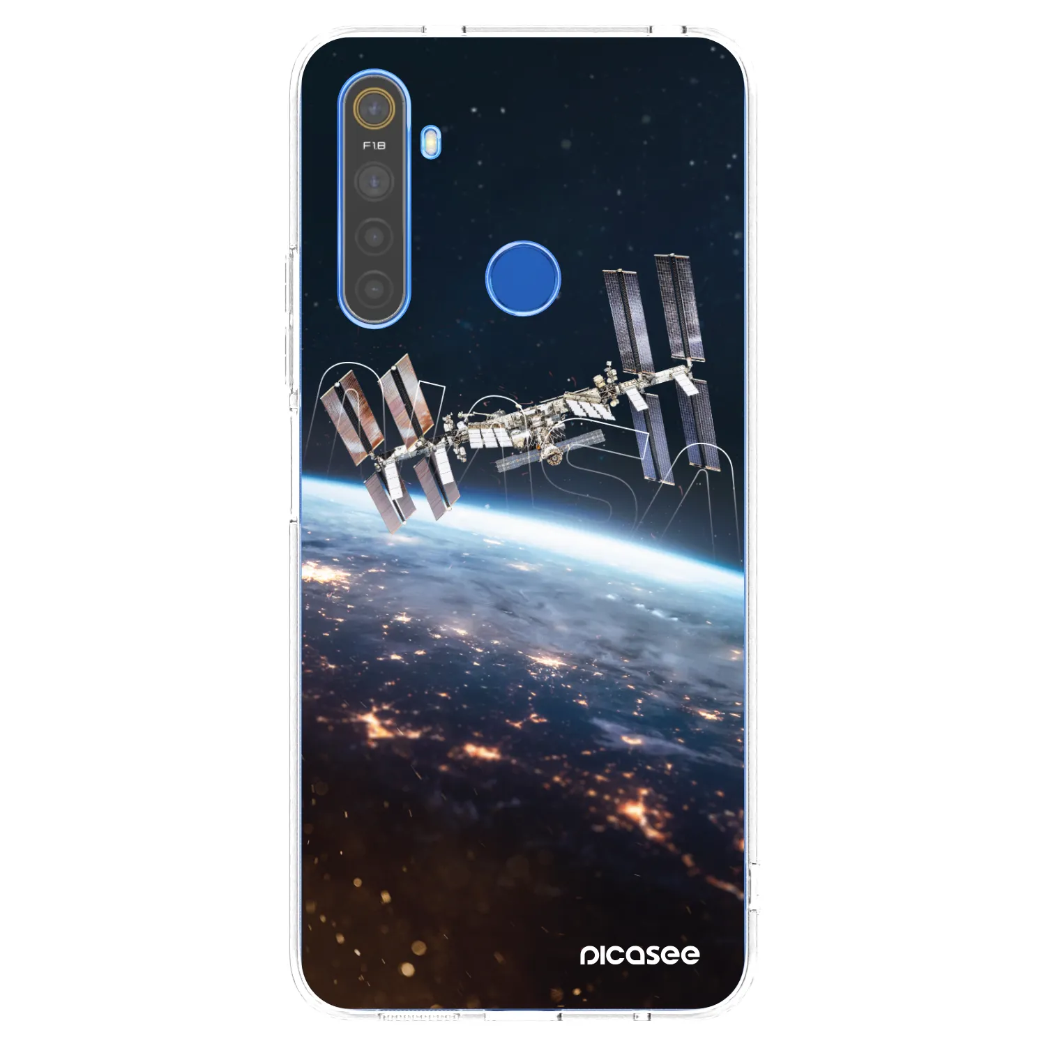 Picasee átlátszó szilikon tok az alábbi mobiltelefonokra Realme 5 - Station