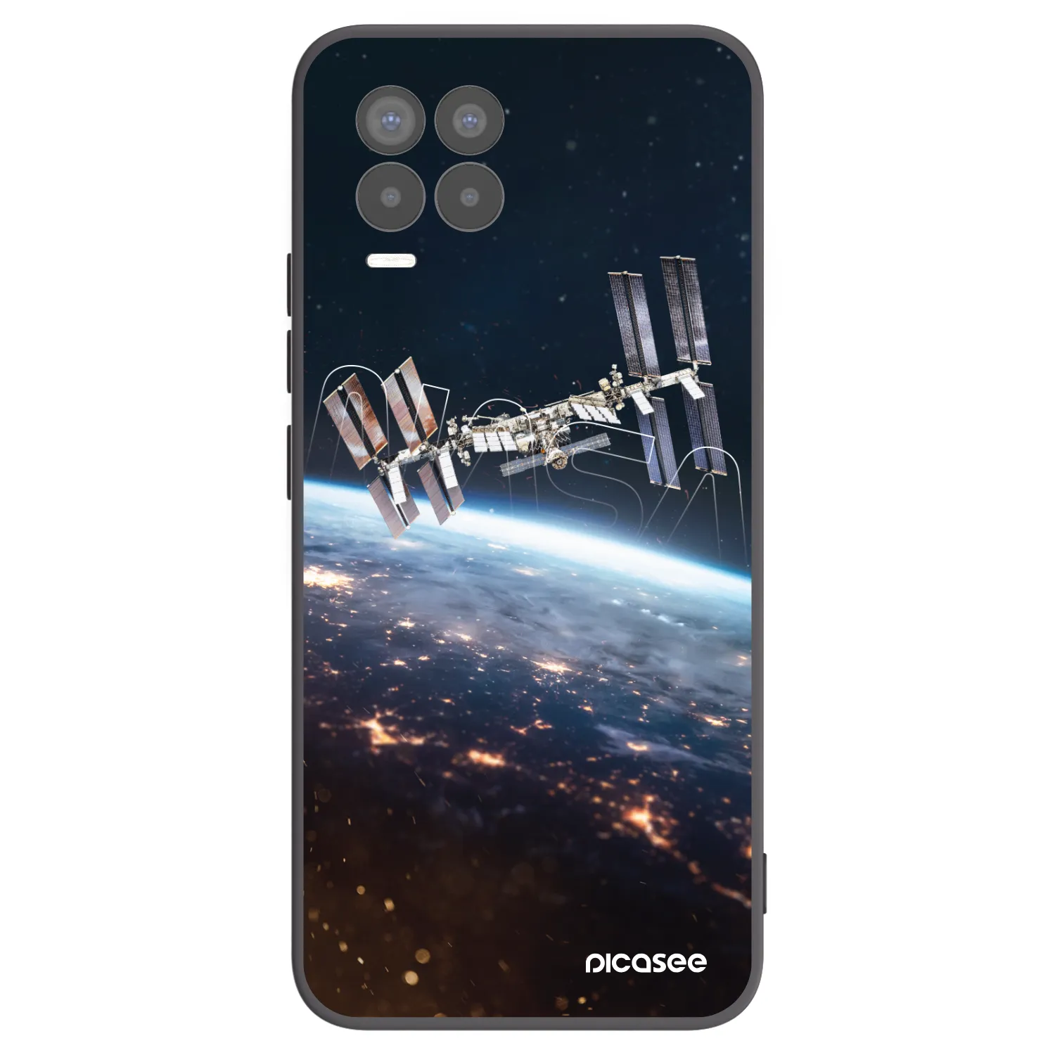 Picasee fekete szilikon tok az alábbi mobiltelefonokra Realme 8 4G - Station