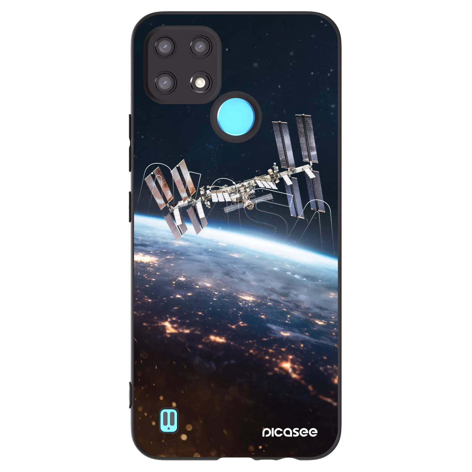 Picasee fekete szilikon tok az alábbi mobiltelefonokra Realme C21 - Station