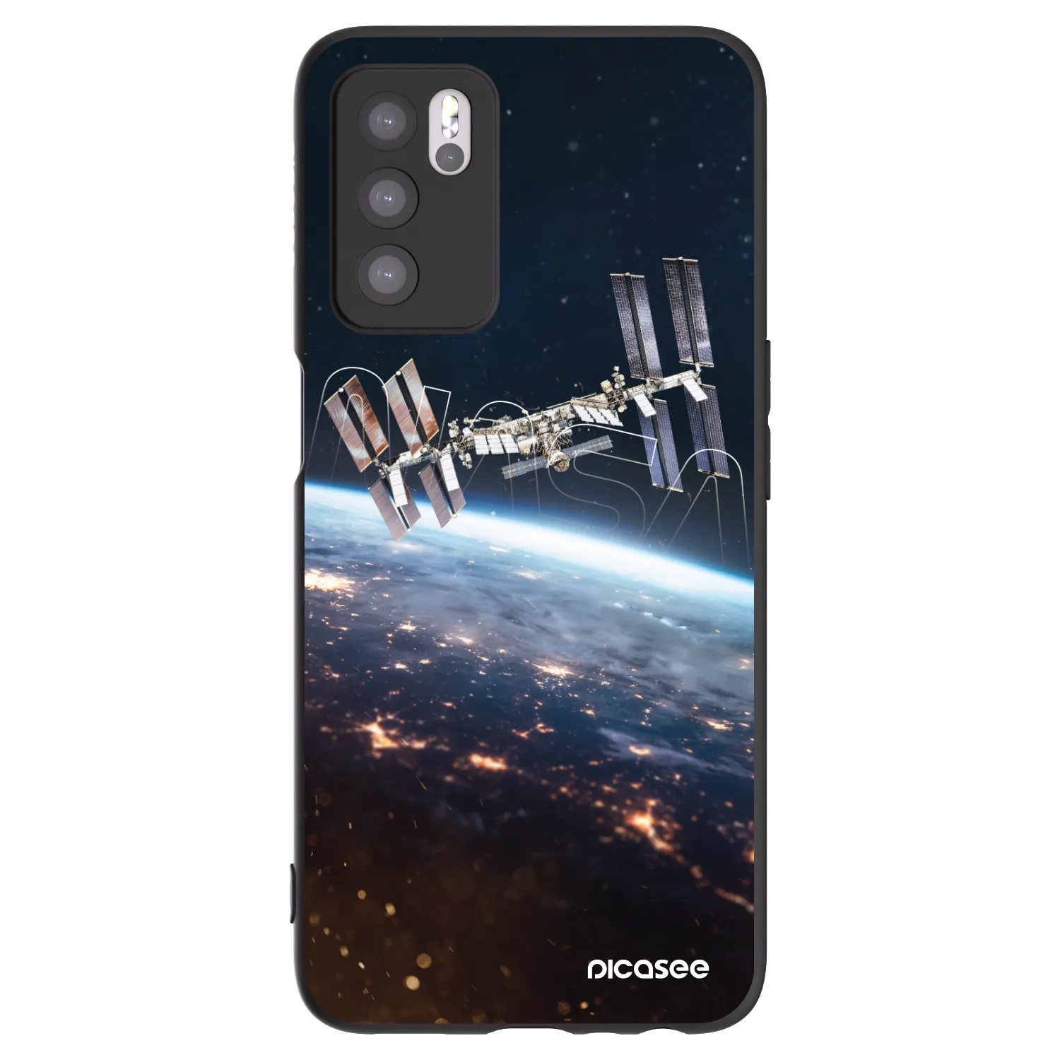 Picasee fekete szilikon tok az alábbi mobiltelefonokra OPPO A16 - Station
