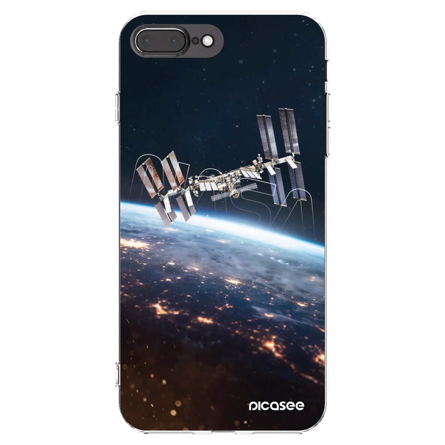 Picasee átlátszó szilikon tok az alábbi mobiltelefonokra Apple iPhone 8 Plus - Station