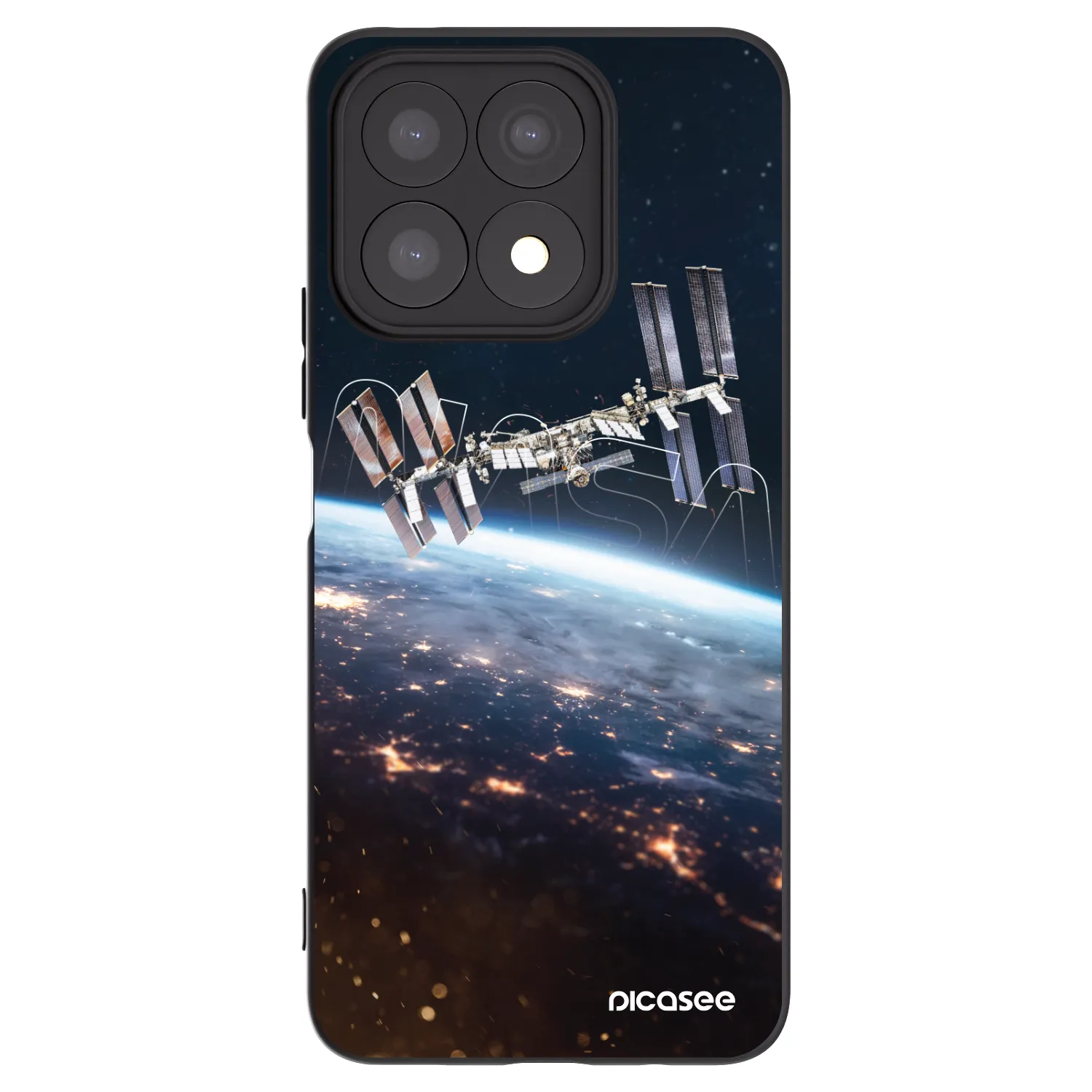 Picasee fekete szilikon tok az alábbi mobiltelefonokra Honor X8a - Station