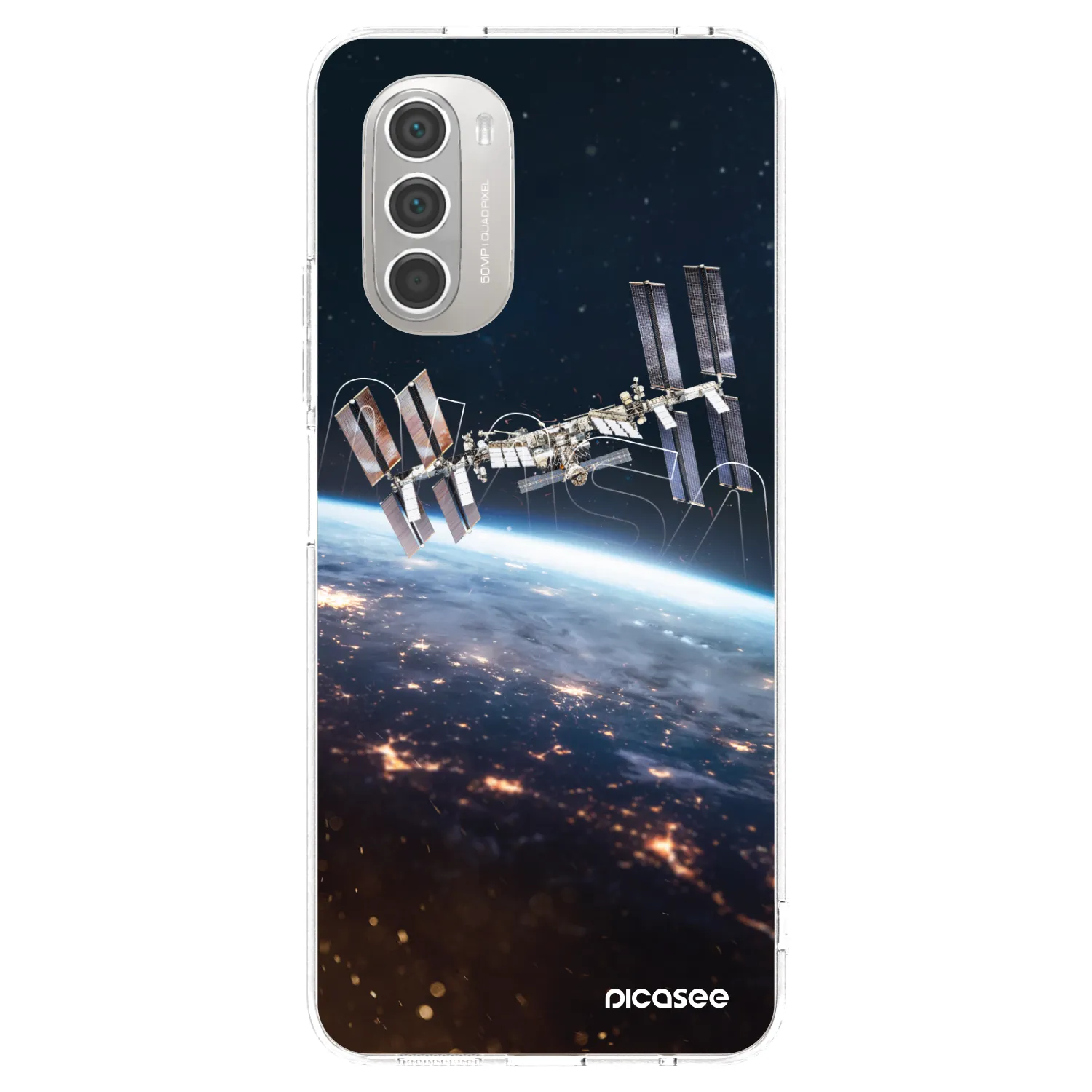 Picasee átlátszó szilikon tok az alábbi mobiltelefonokra Motorola Moto G51 - Station