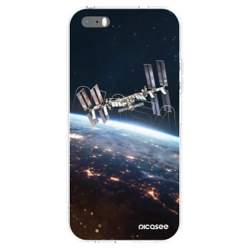 Picasee átlátszó szilikon tok az alábbi mobiltelefonokra Apple iPhone 5/5S/SE - Station