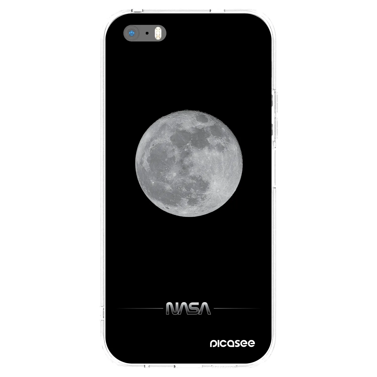 Picasee átlátszó szilikon tok az alábbi mobiltelefonokra Apple iPhone 5/5S/SE - Moon Minimal